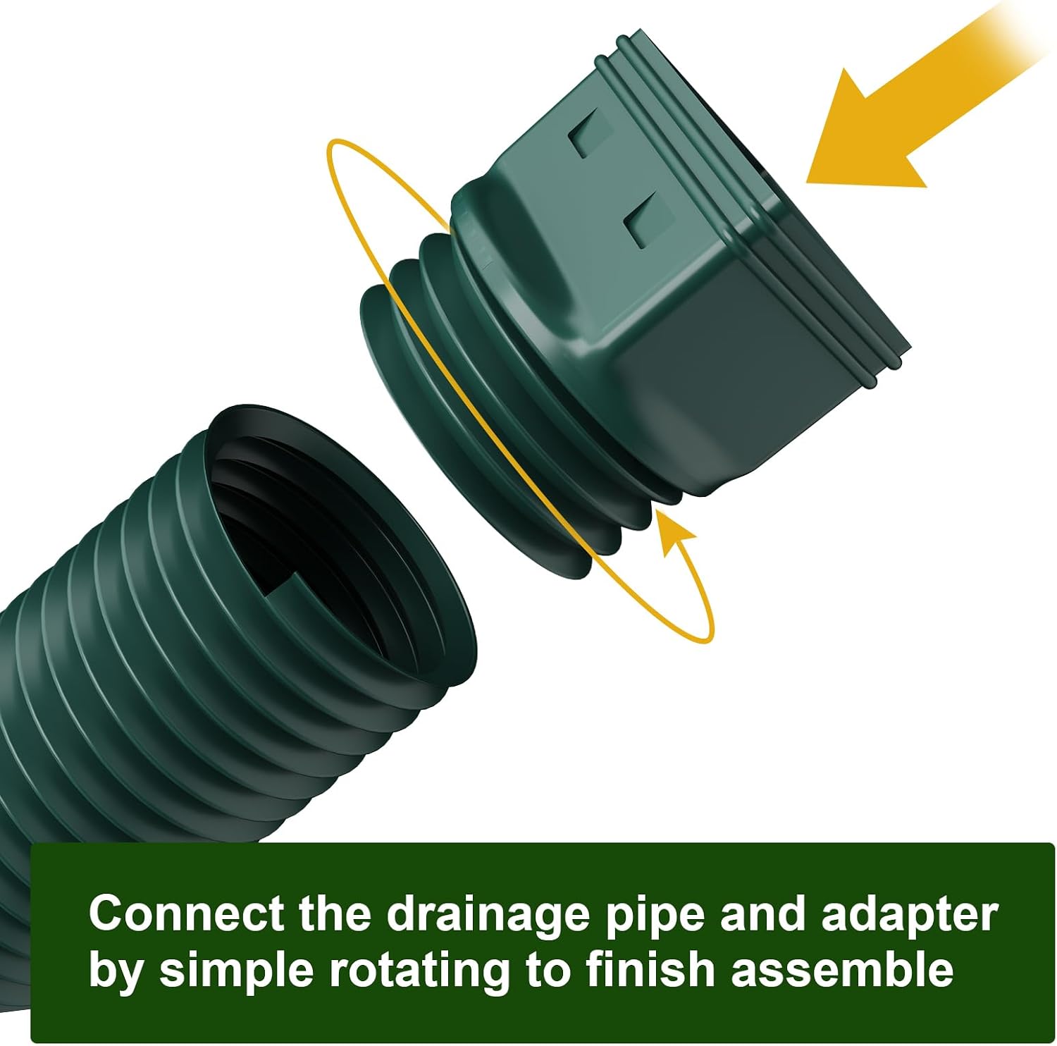 Detalle 1 de Ogutter Rain Gutter Downspout Extension, Adjustable 21–66-Inch Metal, 2-Pack