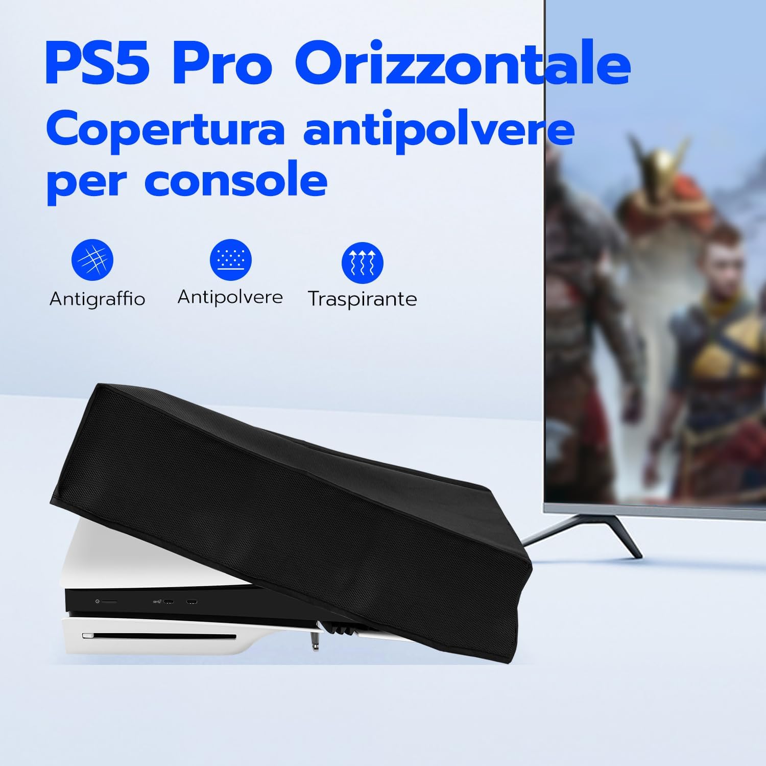 Thumbnail 1 de Tolesum copertura orizzontale antipolvere PS5 Pro con tessuto Oxford, antipolvere e protezione antigraffio (non per PS5/PS5 Slim)