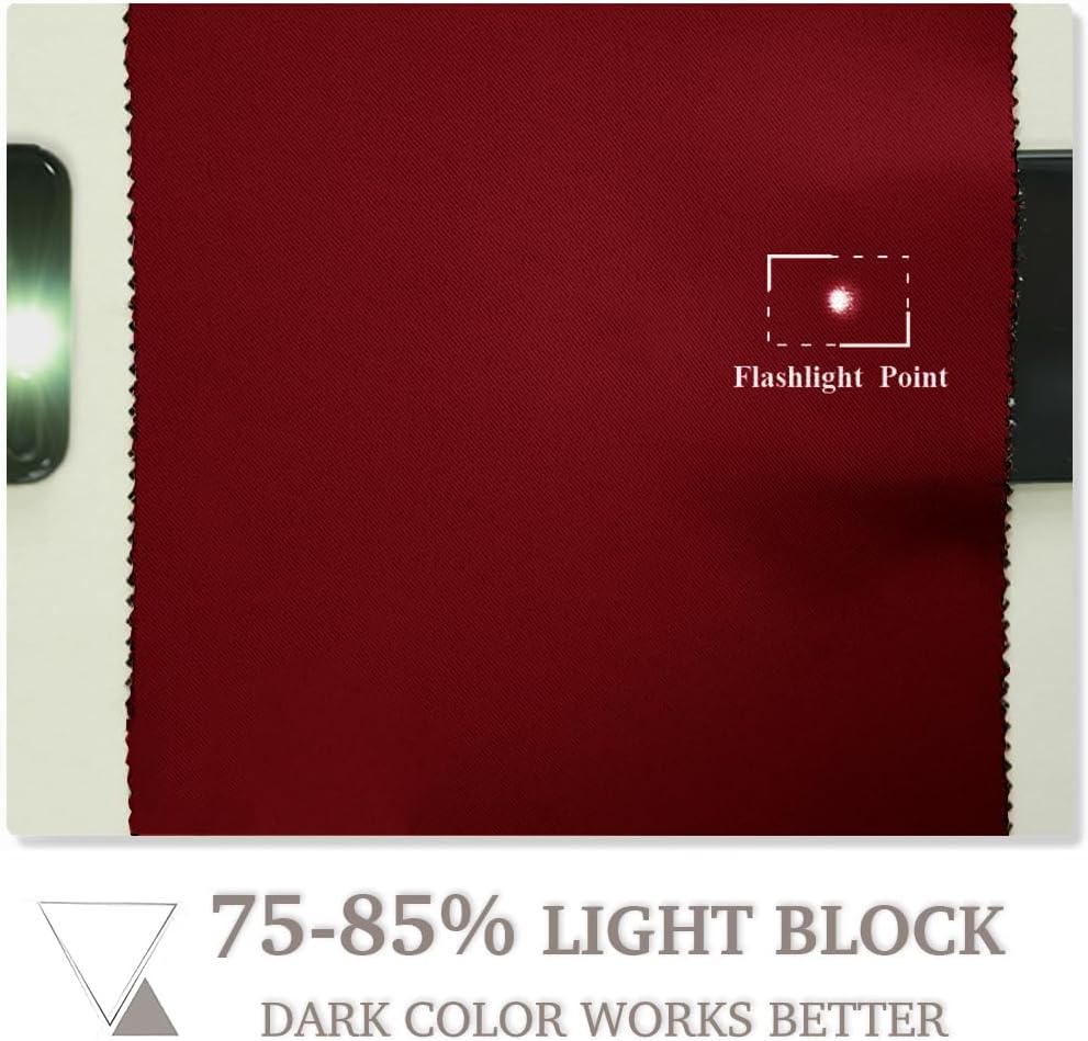 Thumbnail 4 de PONY DANCE Blackout Room Divider Curtain in Red (80 x 84 inches) – Heat‑Saving, Noise-Reducing Door Panel