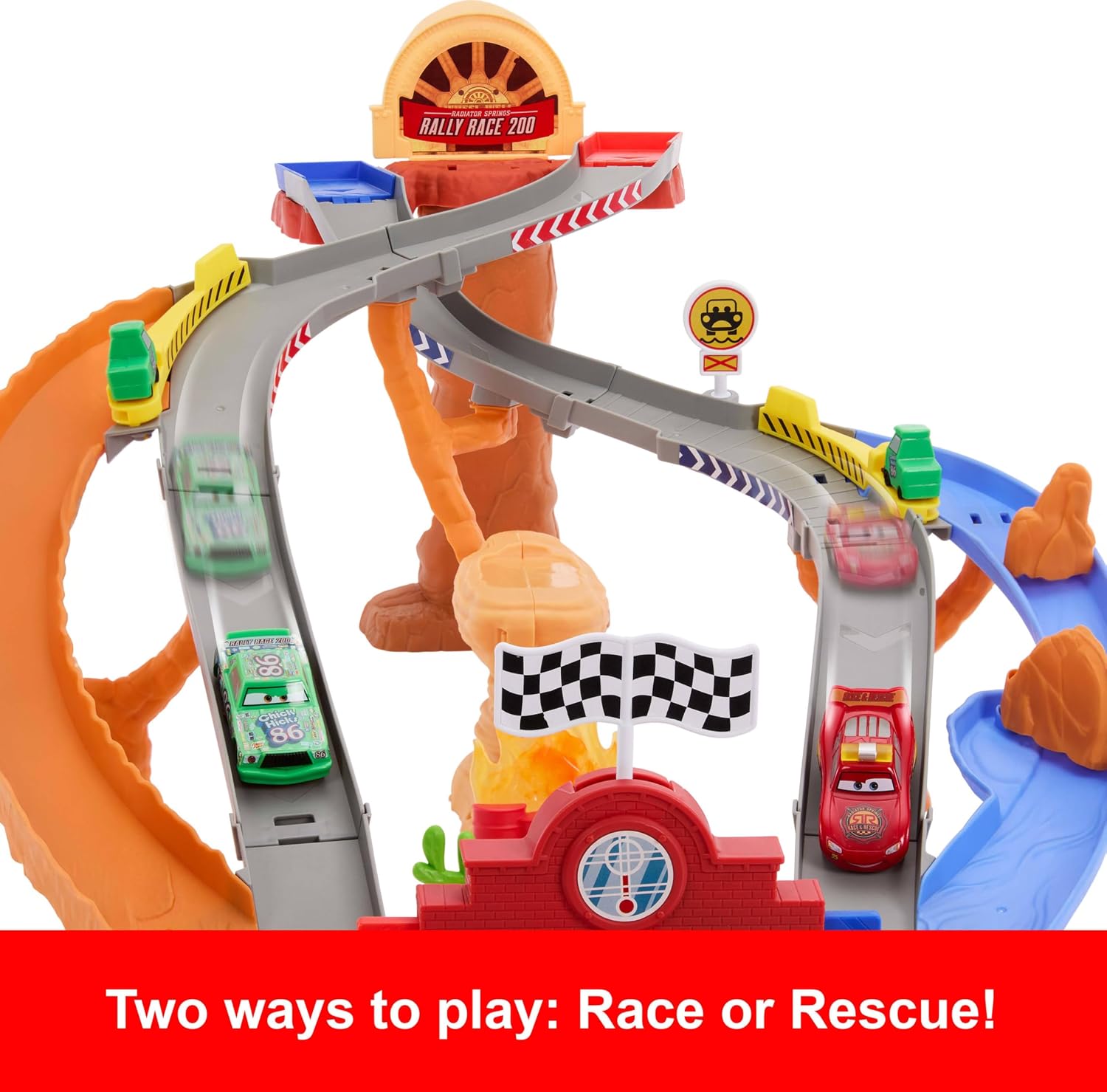 Detalle de Mattel Cars Toy Playset Rescue Raceway 4