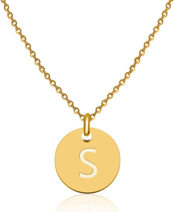 Detalle de Good.Designs collier pour femmes en or avec médaillon personnalisable et initiale gravée