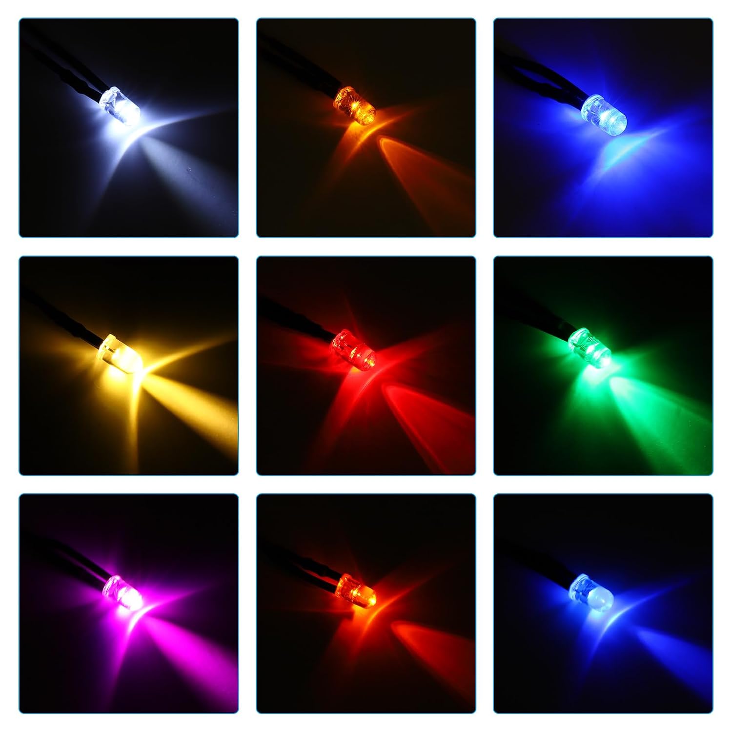 Thumbnail 3 de PATIKIL 3V-6V 5mm LED Light Emitting Diodes, 24 Pack – Pre-Wired Warm White for DIY Projects