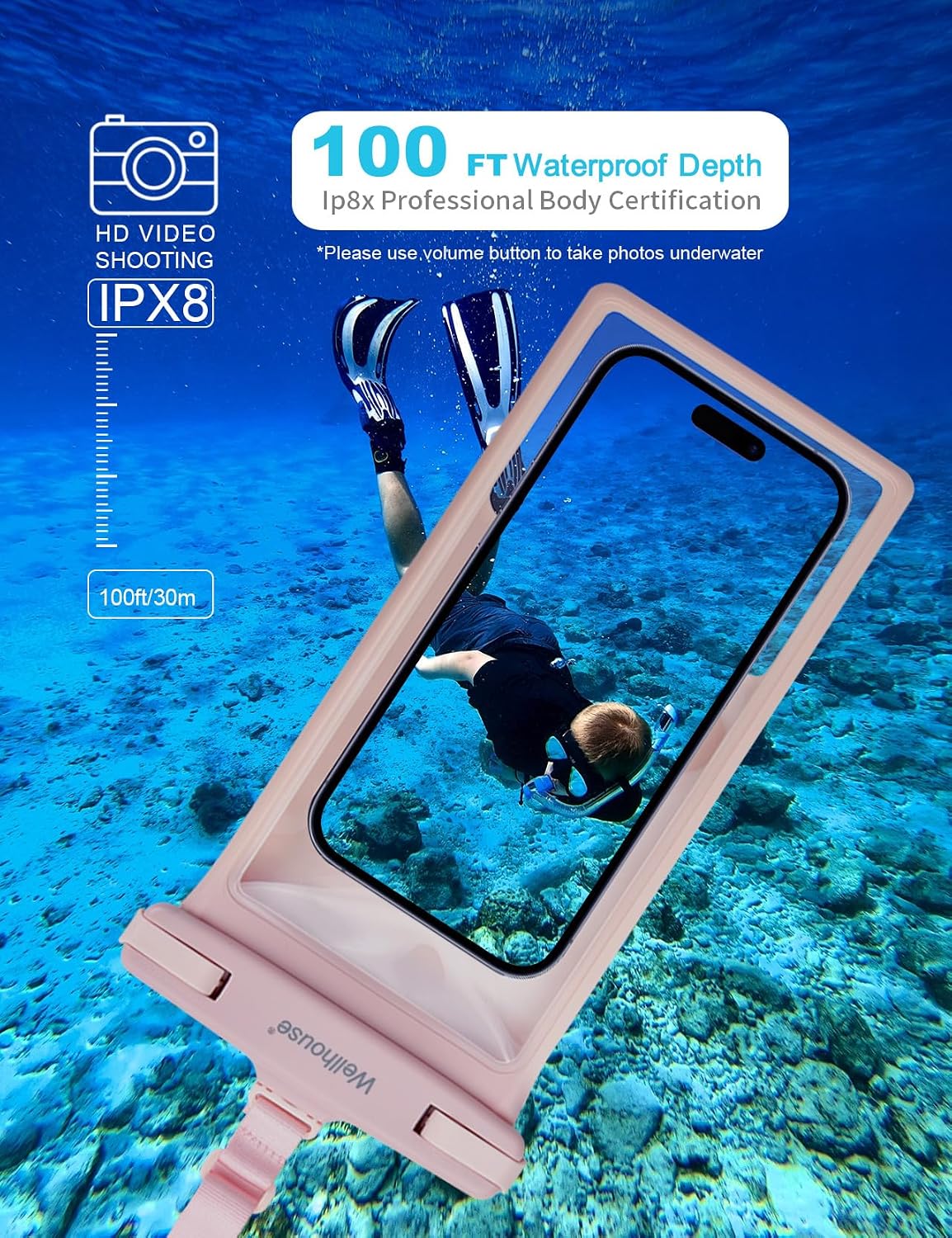 Detalle de wellhouse Waterproof Phone Pouch 8-inch 2-pack