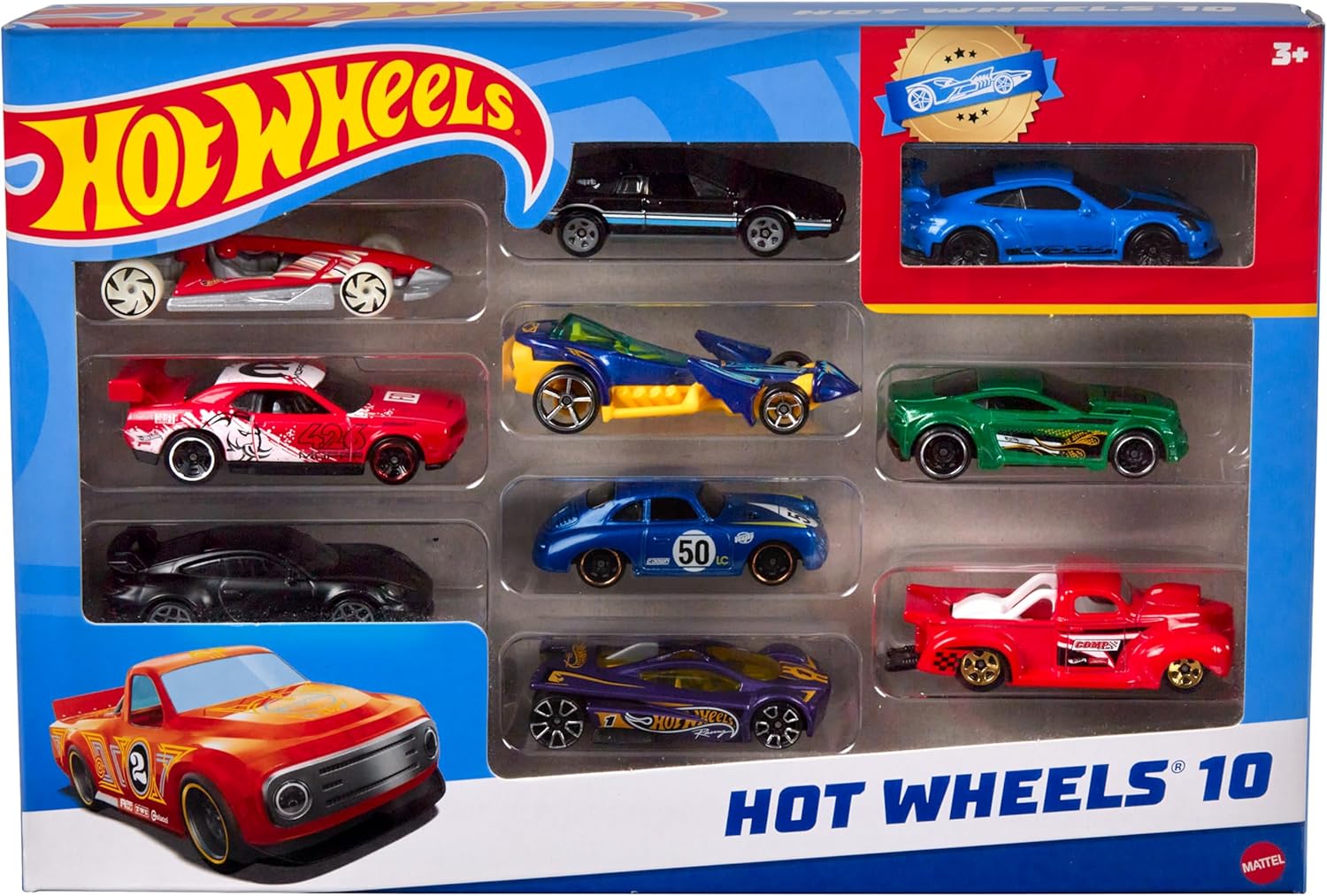 Thumbnail 3 de Hot Wheels Coffret de 10 voitures à l’échelle 1:64 (modèle aléatoire) – 54886