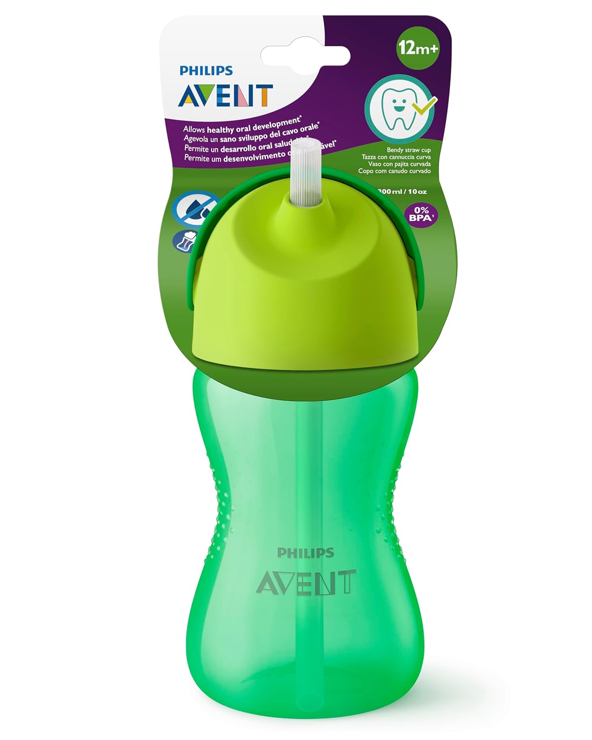 Detalle de Philips AVENT SCF798/01 Strohhalmbecher aus Silikon, grün