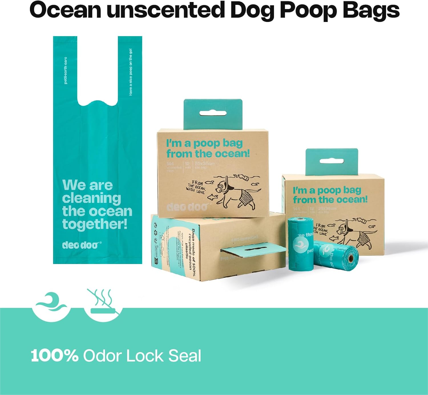 Thumbnail 4 de Deo Doo Dog Poop Bags 144 Pack 18µm