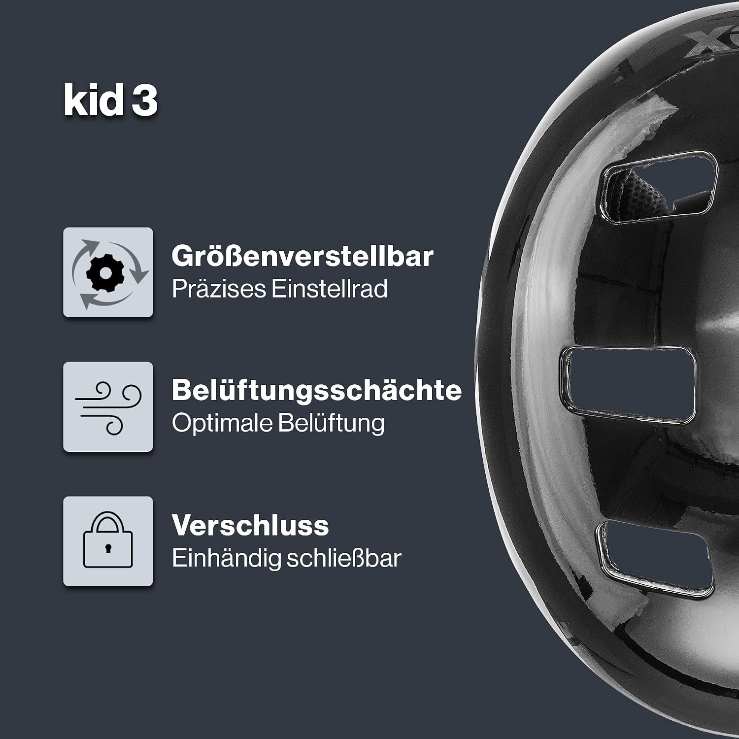 Detalle 2 de uvex Kid 3 robuster Fahrradhelm ⛑