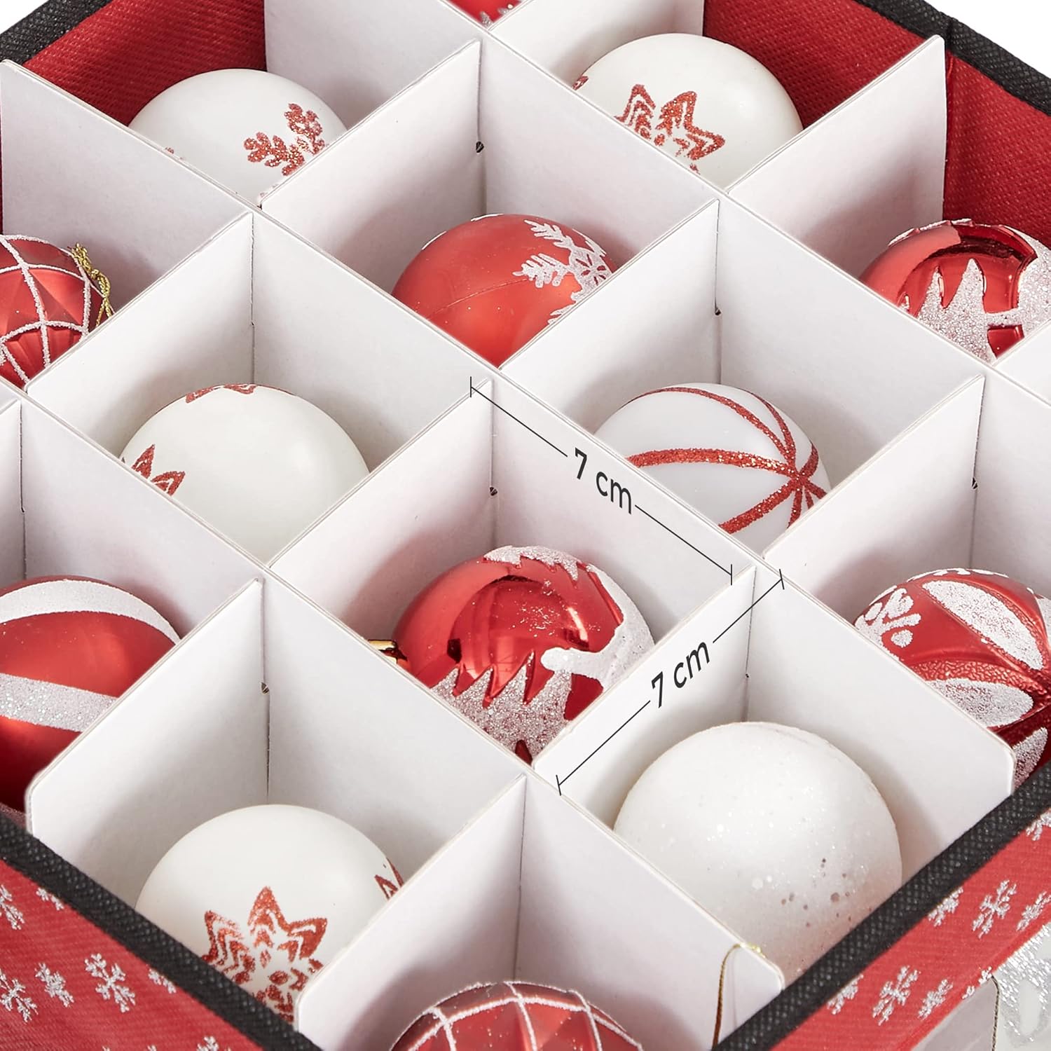 Detalle de SONGMICS Set 3 contenitori per palline 64 posti, 30,5 cm