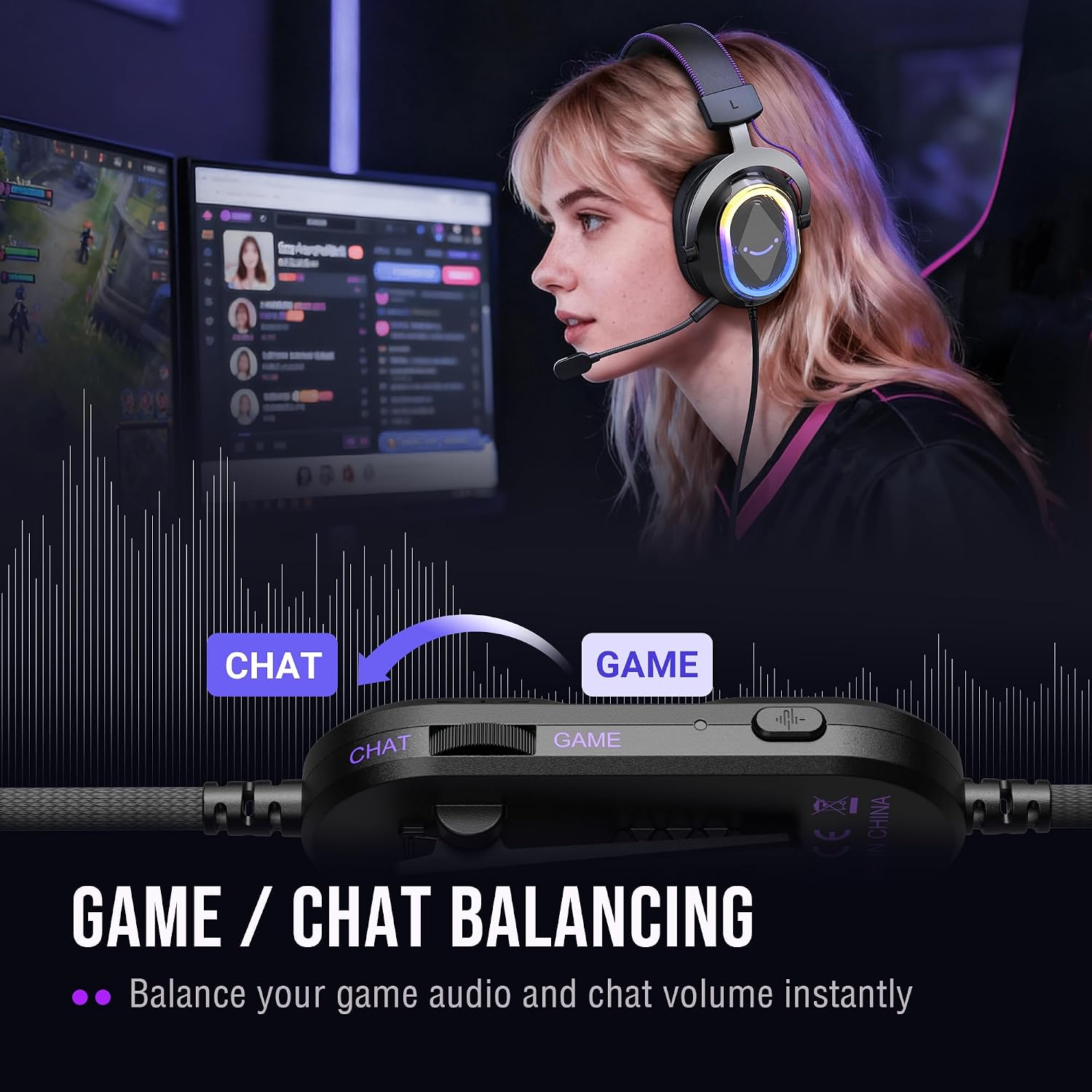 Thumbnail 6 de FIFINE H13BP Wired USB Gaming Headset with 7.1 Surround and RGB