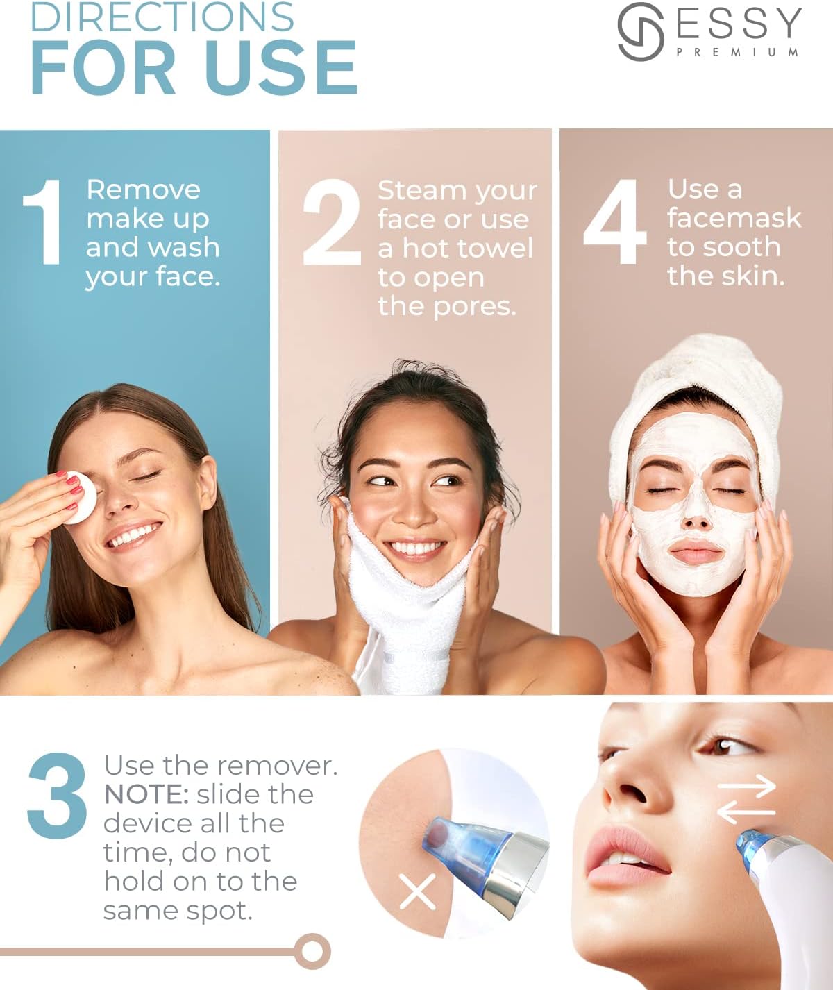 Thumbnail 6 de ESSY Blackhead Remover Vacuum Pore Cleaner with Deep Suction & 4 Probes