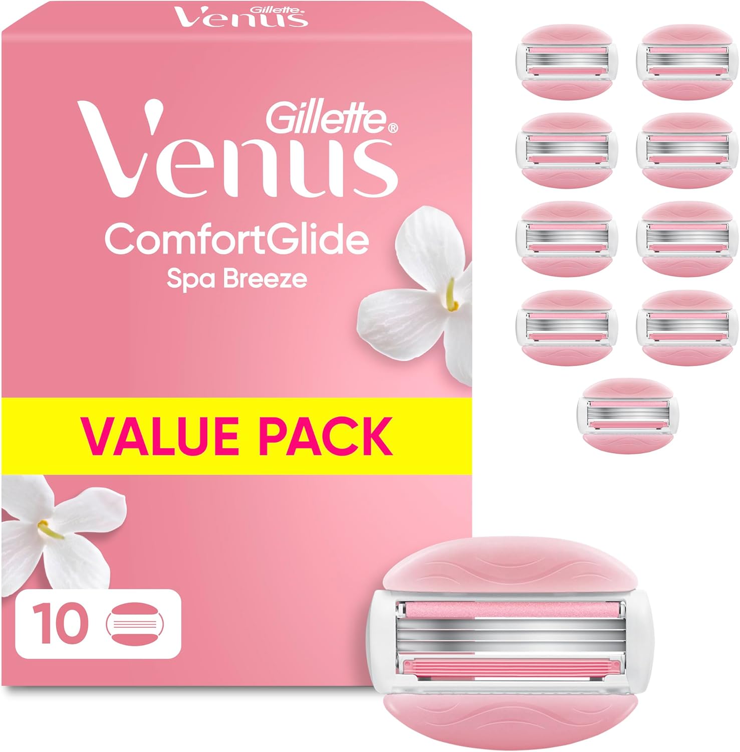Detalle de Gillette Venus Comfortglide Spa Breeze 10 pack razor blade refills 🪒