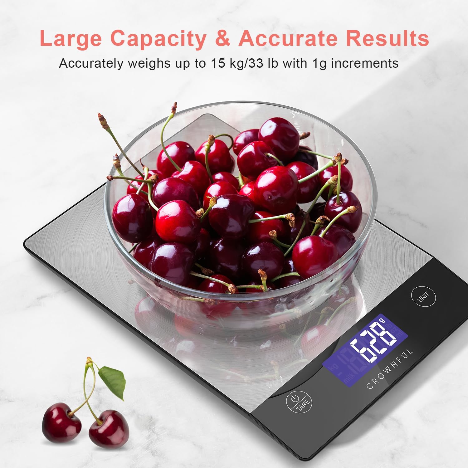 Thumbnail 5 de CROWNFUL Food Scale 33lb ⚖