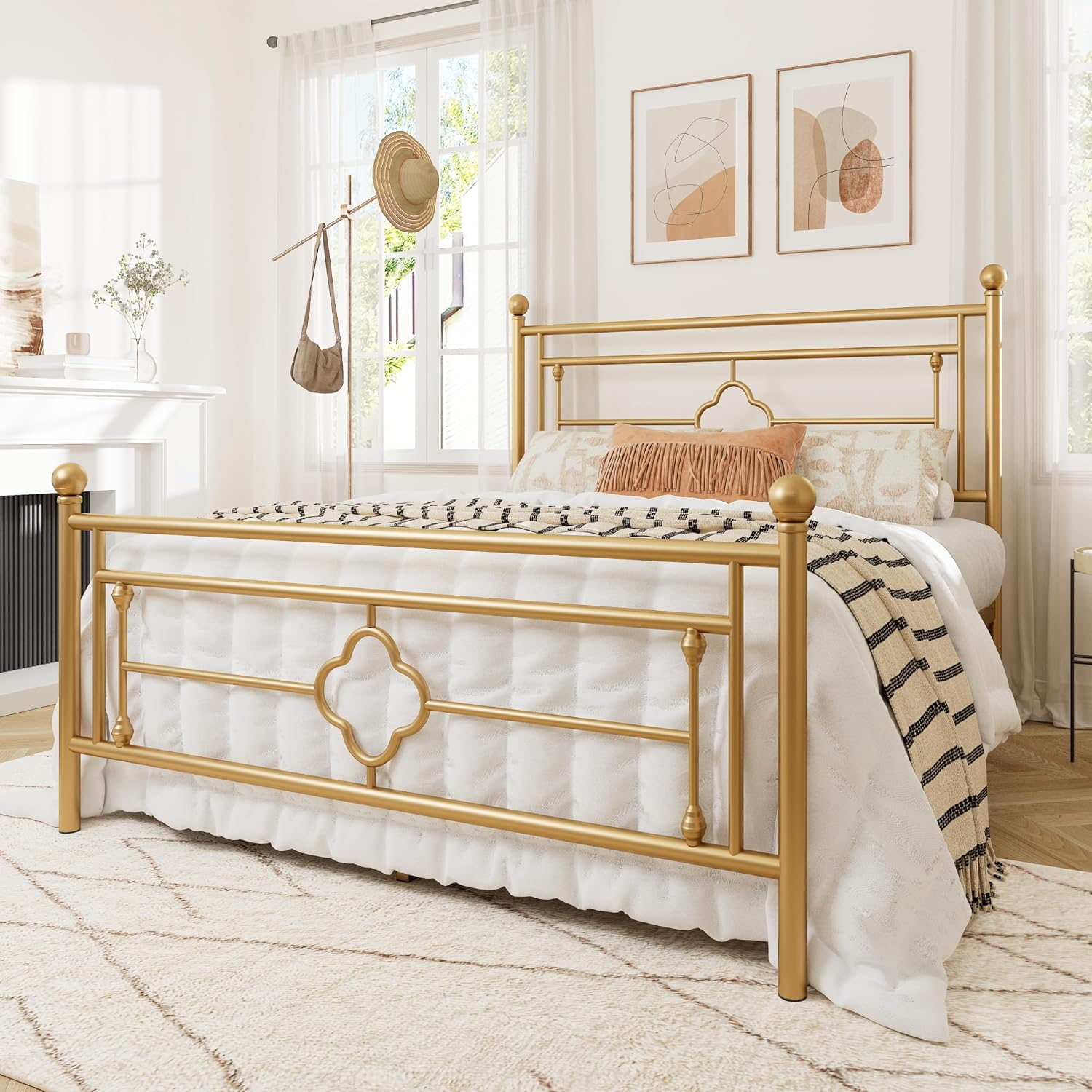 Detalle de Allewie Metal Platform Bed Frame, Queen