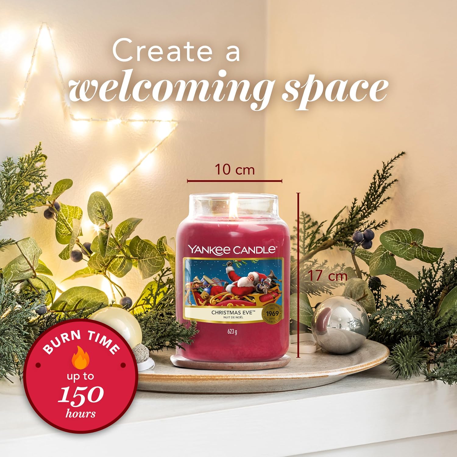 Thumbnail 5 de Yankee Candle Christmas Eve large jar candle 150 hrs 🕯