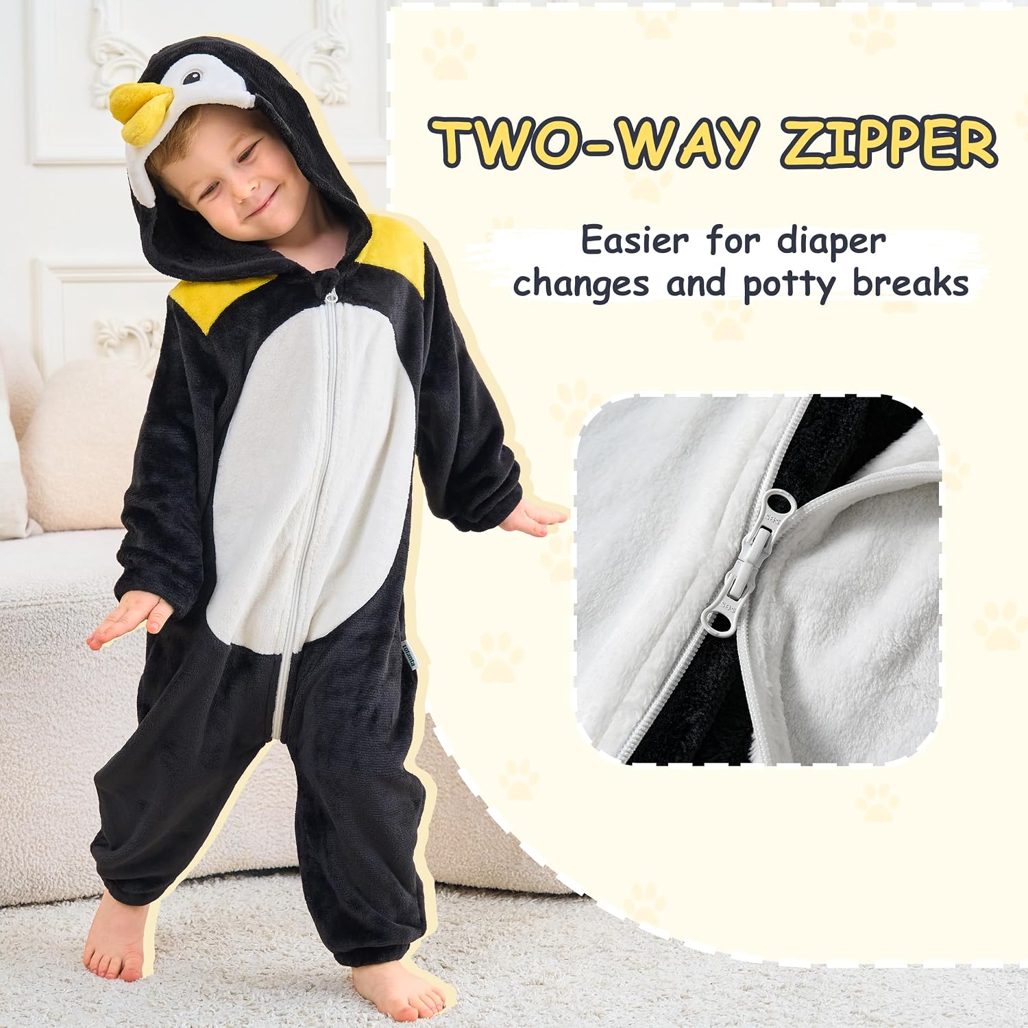 Detalle de LOLANTA Costume Pinguino per Bambino 1-5 anni 🐧