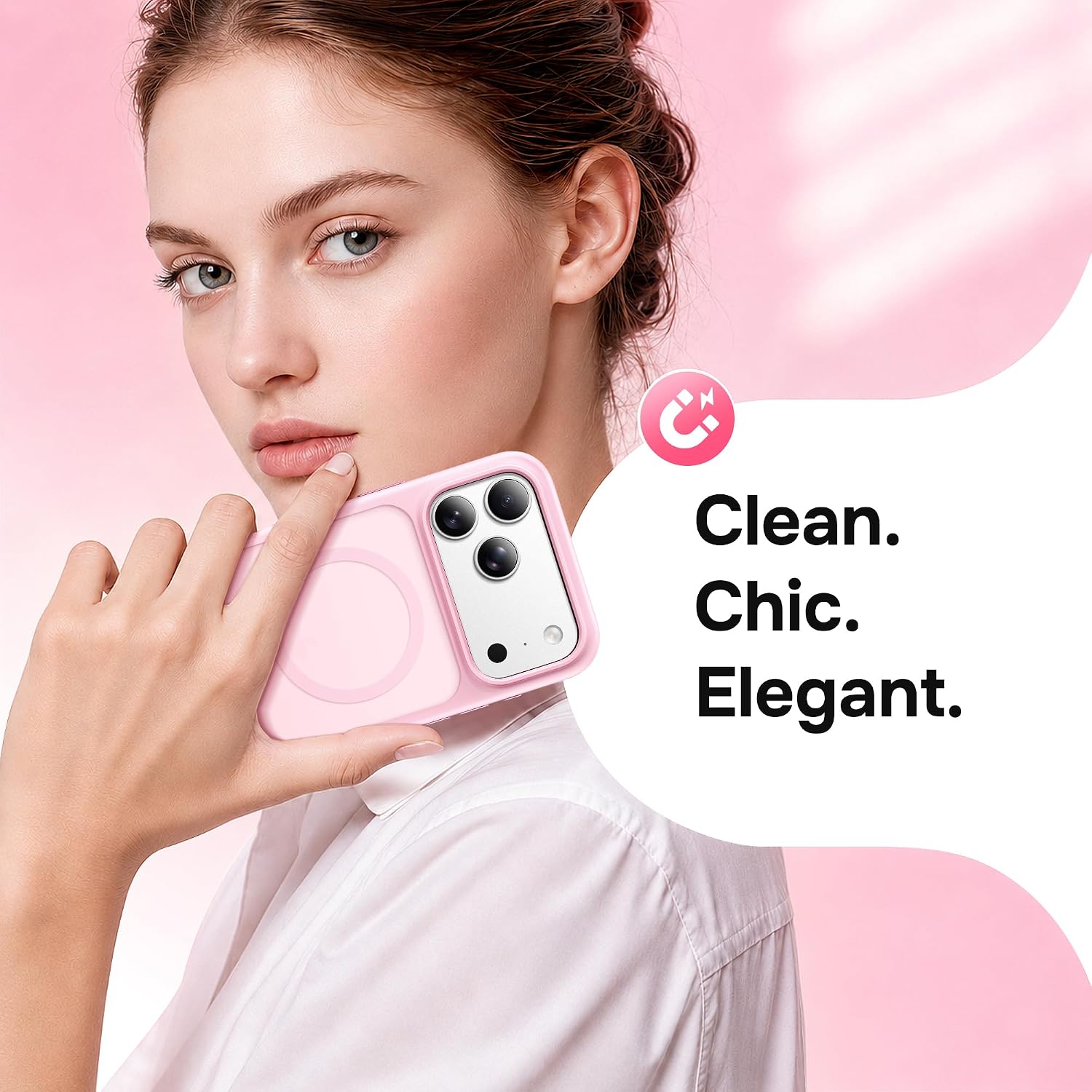 Thumbnail 6 de SuydanBox Magnetic Case for iPhone 17 Pro Max (6.9", Chalk Pink) with MagSafe and Military-Grade Protection