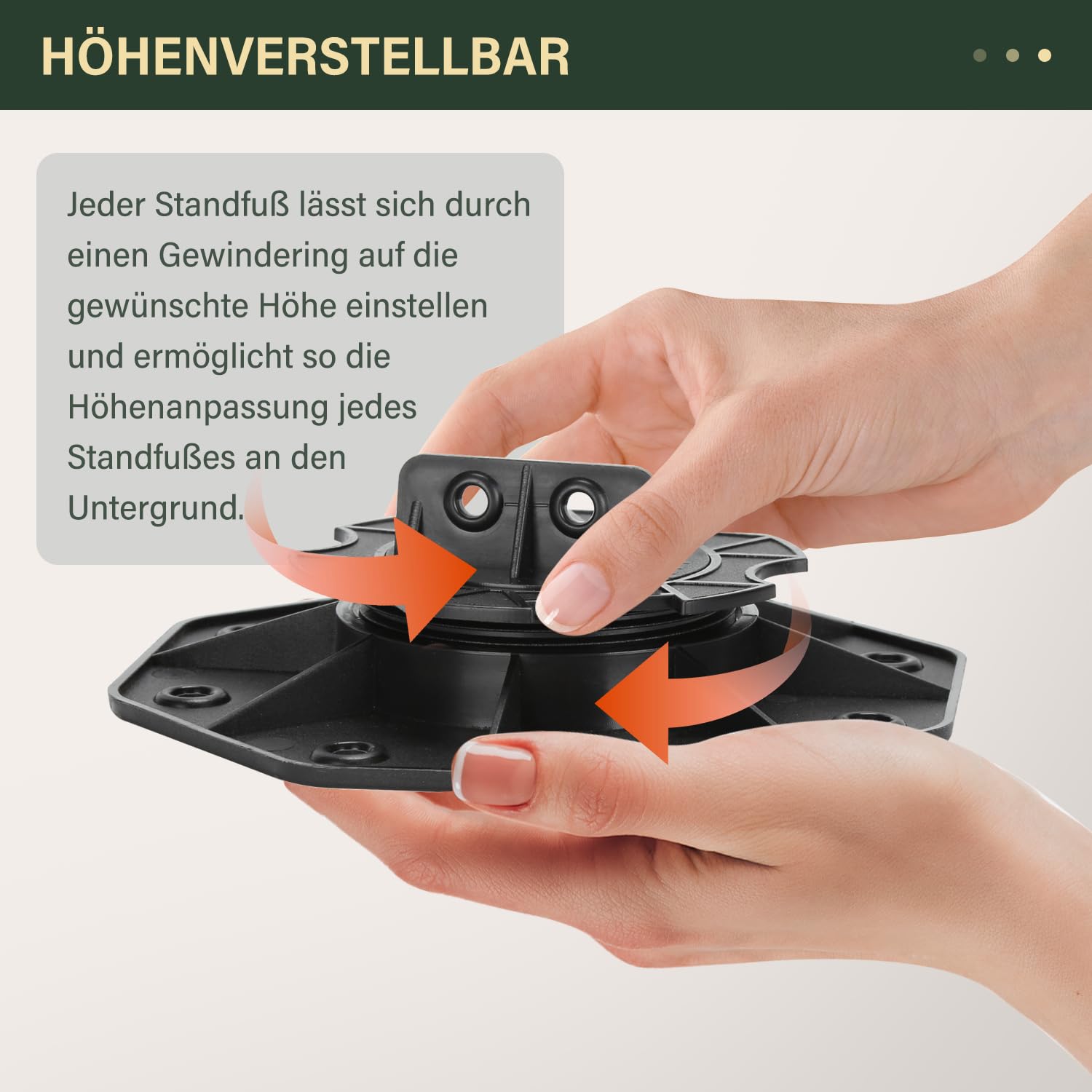 Thumbnail 3 de Gimisgu Stelzlager 100 Stück – höhenverstellbare Plattenlager für Terrassenunterkonstruktion (18–30 mm)