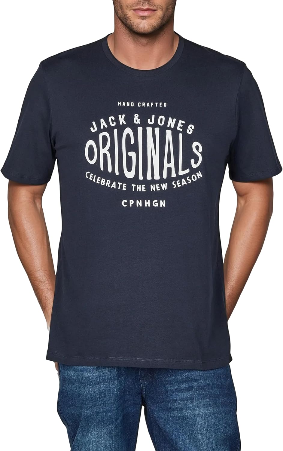 Thumbnail 5 de JACK & JONES JJLINO 4er-Set Herren-T-Shirts Regular Fit (Rundhals, Kurzarm) – Schwarz/Weiß/Grün/Rot/Blau/Grau