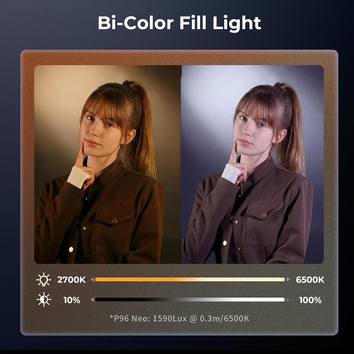 Thumbnail 2 de SMALLRIG P96 Neo Mini LED Video Light: luce portatile bicolore per contenuti in movimento