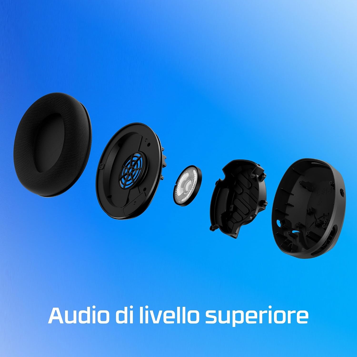 Detalle 2 de HyperX Cloud Stinger II – Cuffie da gaming cablate 3,5 mm con memory foam e microfono swivel-to-mute, bianco