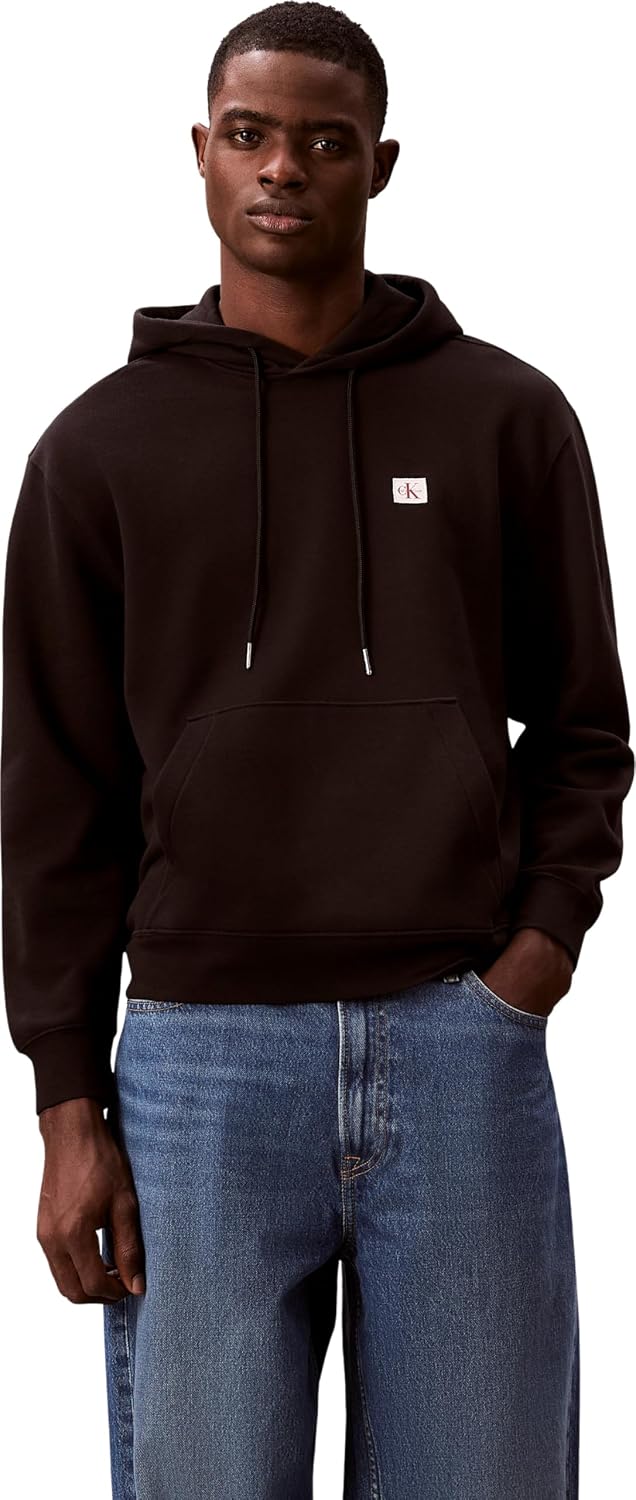 Detalle de Calvin Klein Men's 400gsm Terry Badge Hoodie