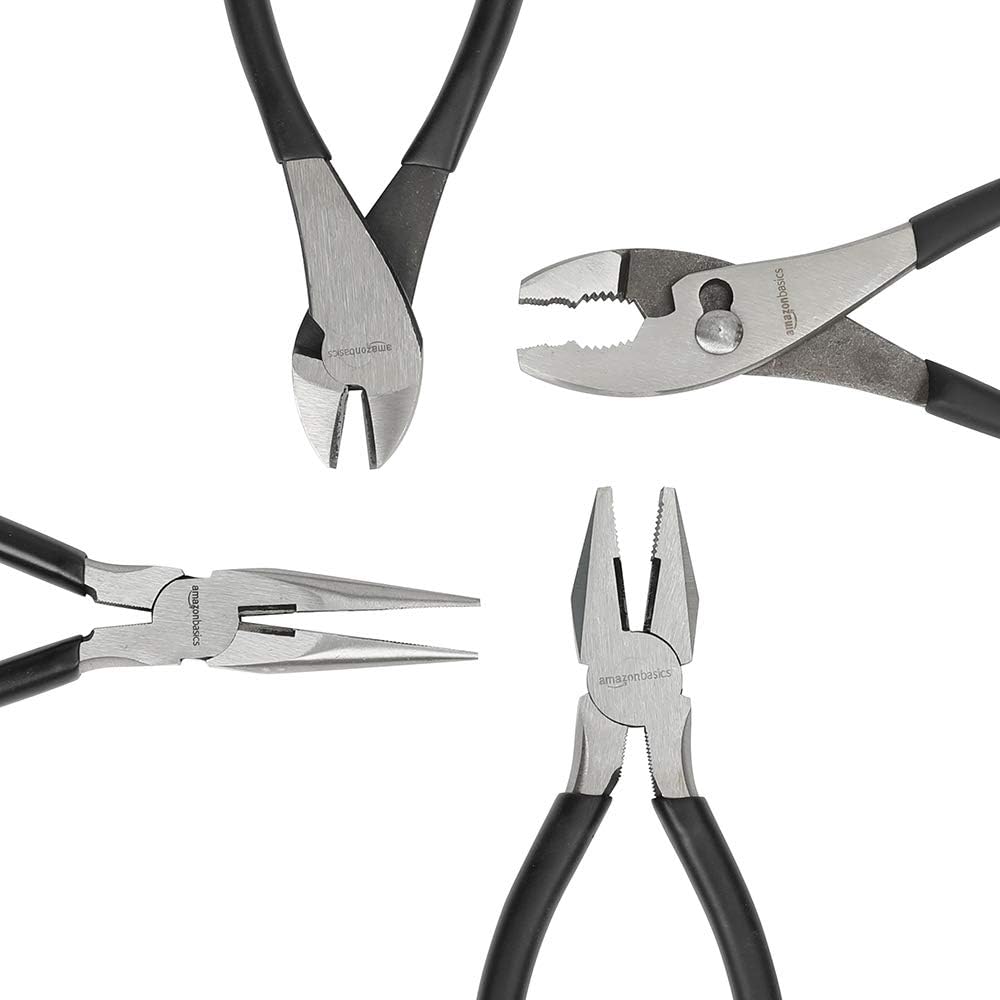 Thumbnail 6 de Amazon Basics Pinze con tronchese – set da 4 pinze multiuso (nero/argento)