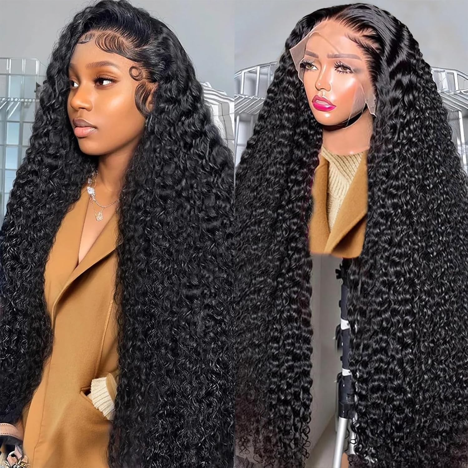 Detalle de Noxlouis 34 Inch Deep Wave Wig 💇♀