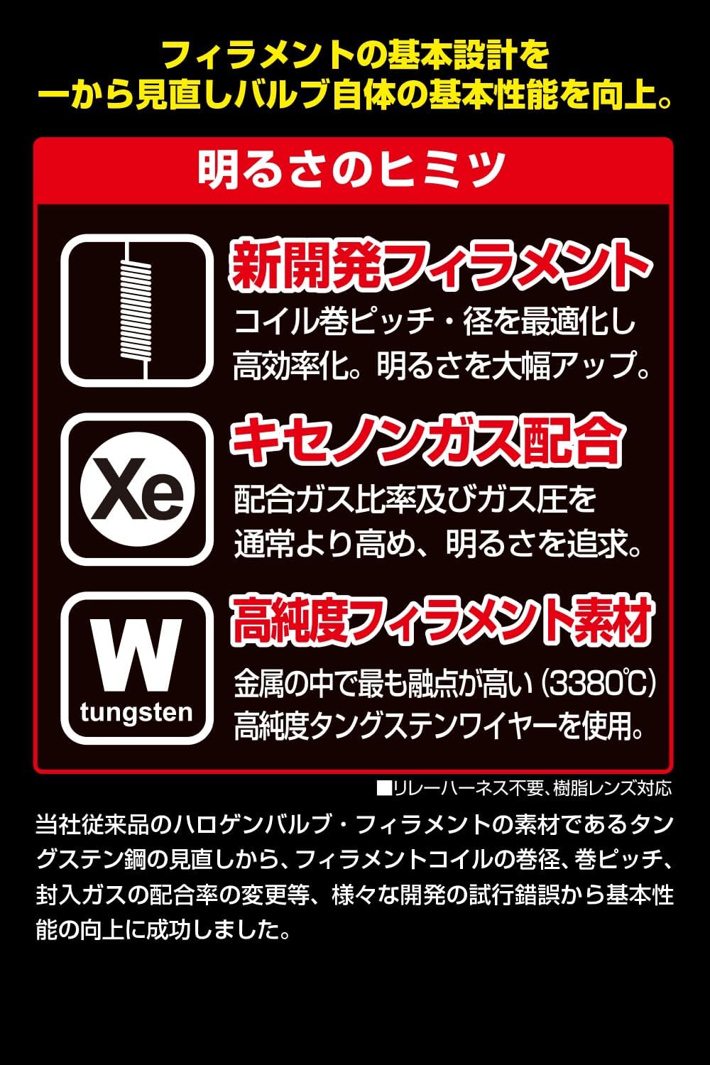 Detalle de IPF 32L4 H4ハロゲンヘッドライトバルブ 3200K・12V用・2本入り