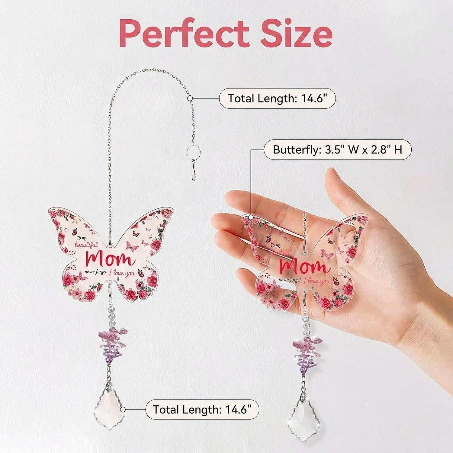 Detalle 2 de SHIFANQI Butterfly Suncatcher, Crystal