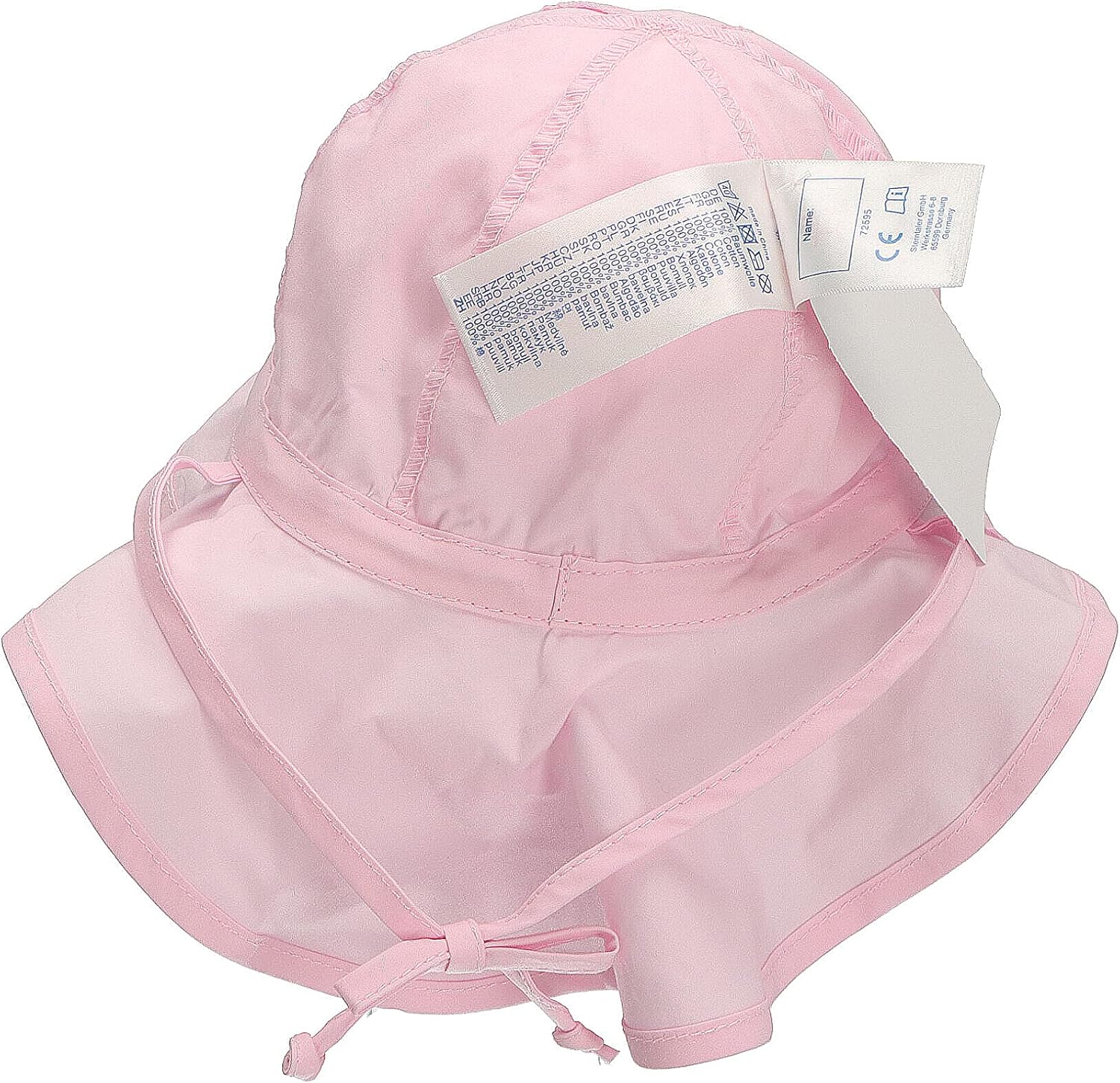 Detalle de Sterntaler Sonnenhut – Unisex Sommerhut mit UV-Schutz 50+, breiter Krempe, Nackenschutz und Größenregulierung