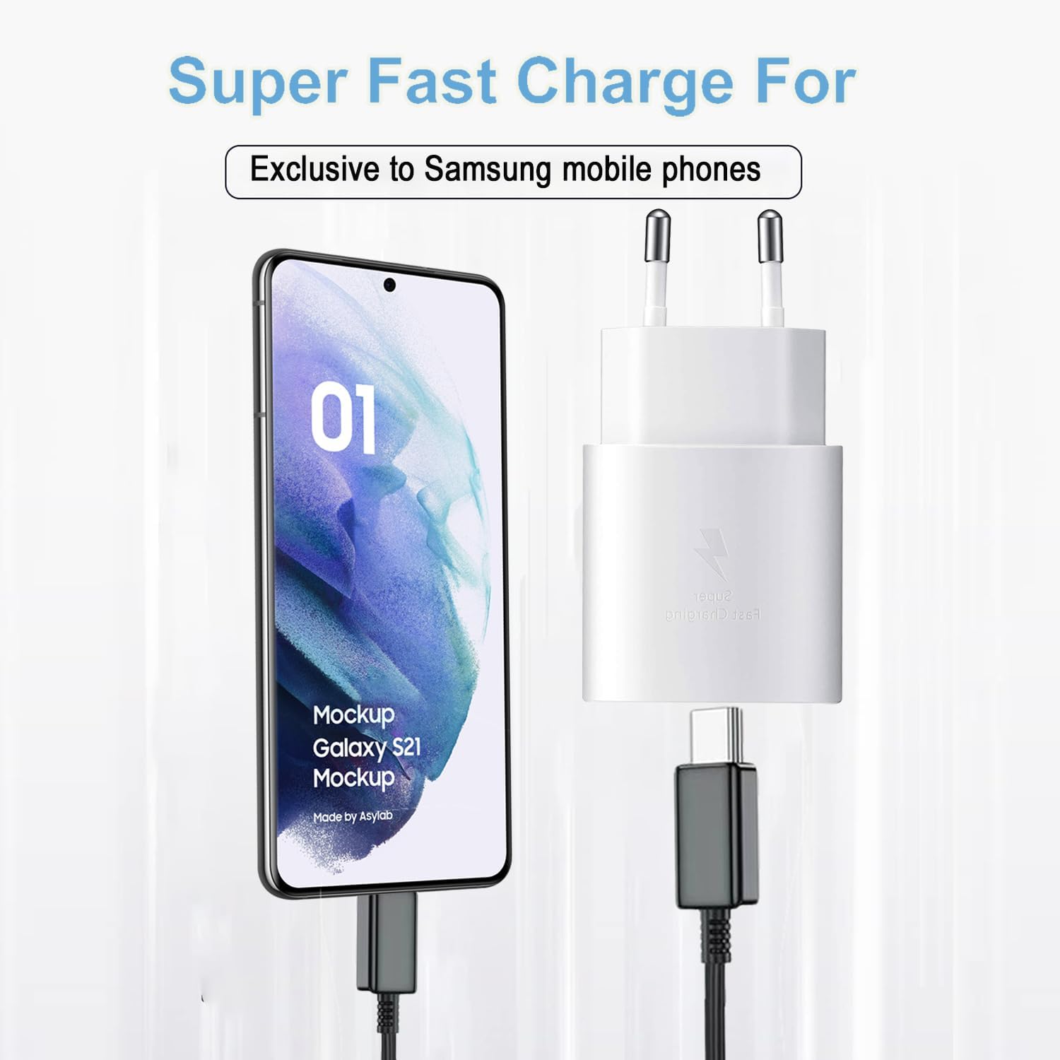 Thumbnail 6 de Caricatore rapido USB-C 25 W con Power Delivery 3.0 e PPS per Samsung Galaxy S e A (e altri USB-C)