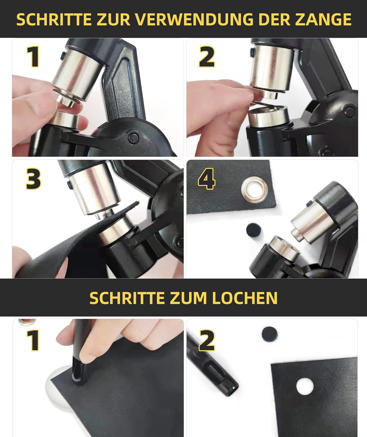 Thumbnail 5 de HAPDEN Eyelet Punch Kit with Bag 200 Eyelets