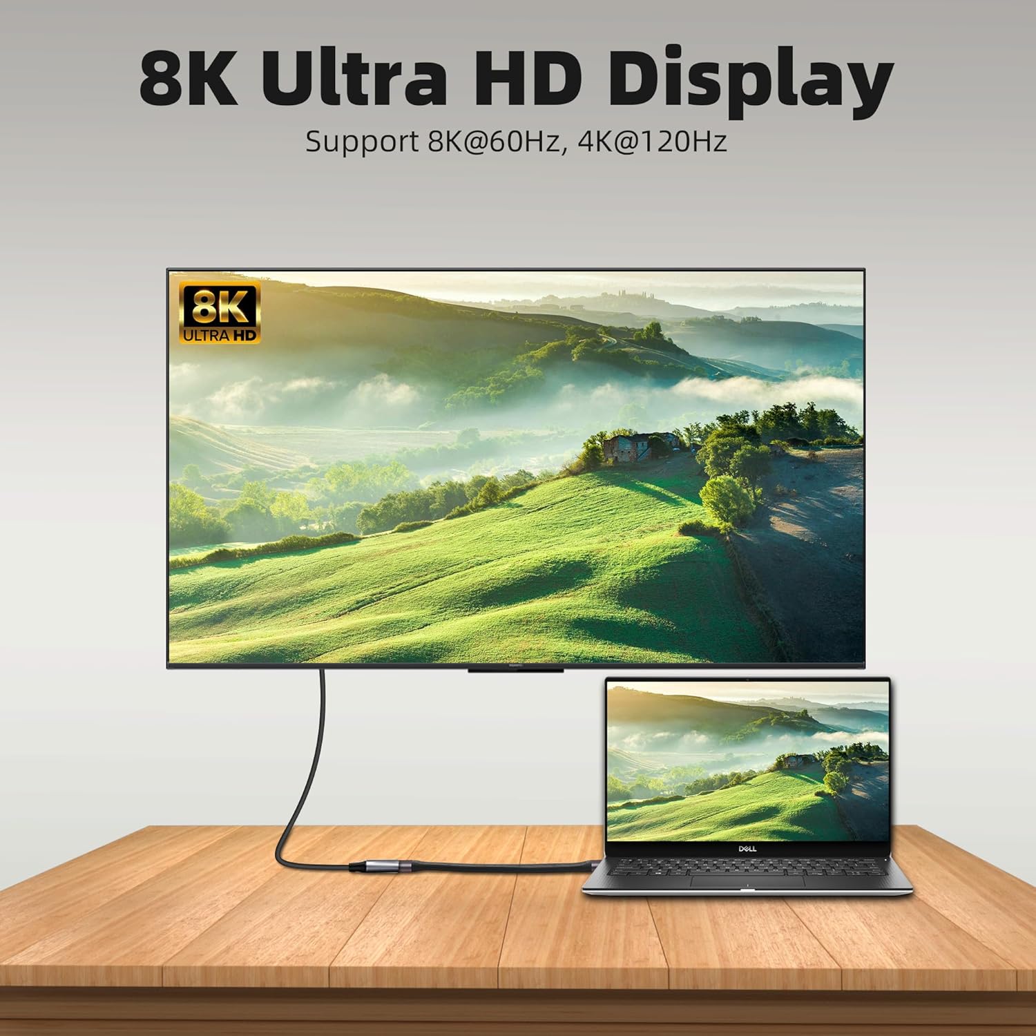 Thumbnail 2 de RIIEYOCA 100W USB-C Extension Cable (Short) – 40Gbps data, PD fast charging and 8K@60Hz video support