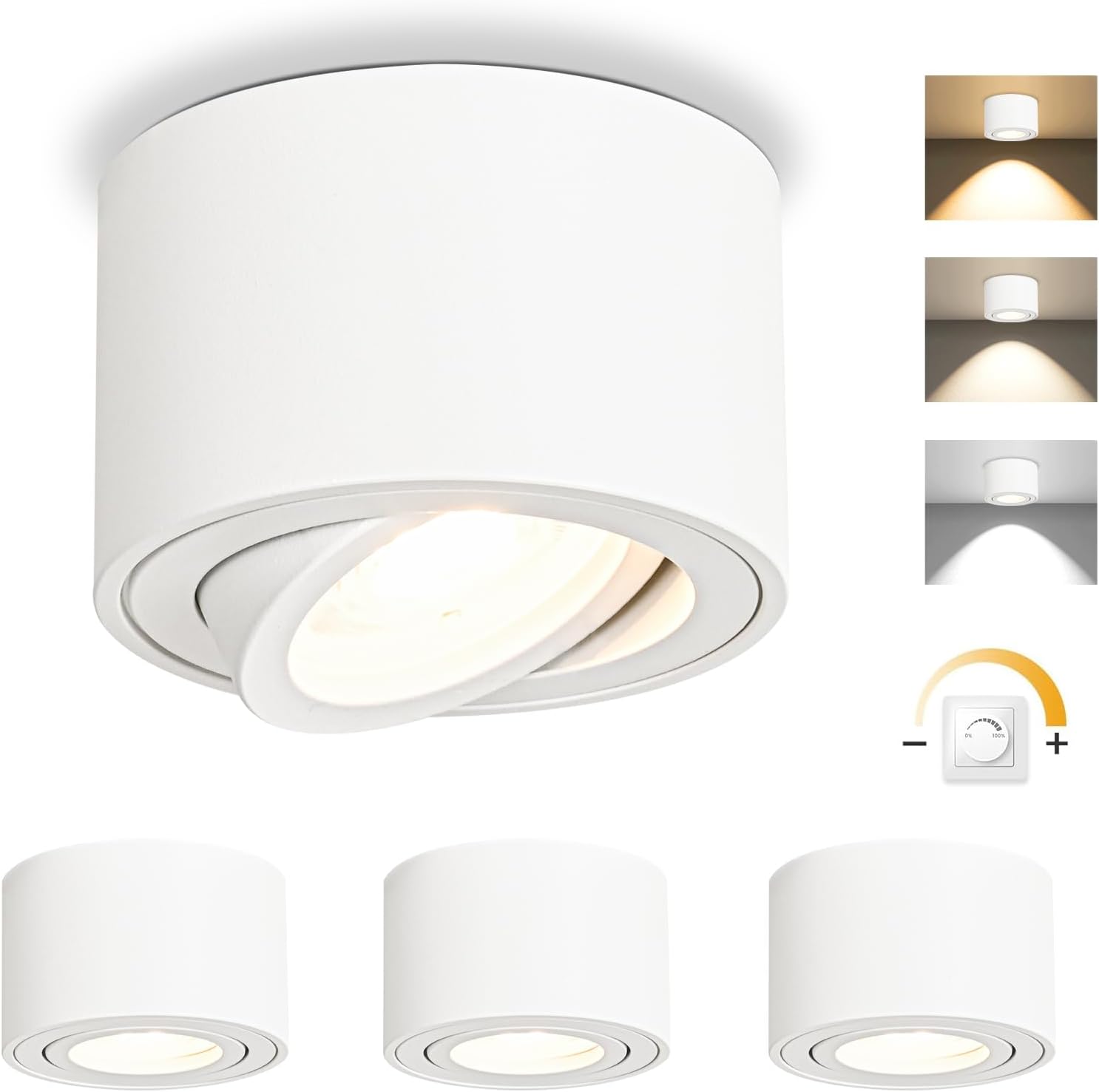 Detalle de GeyouLux Aufbauspots 5W 4 Stück