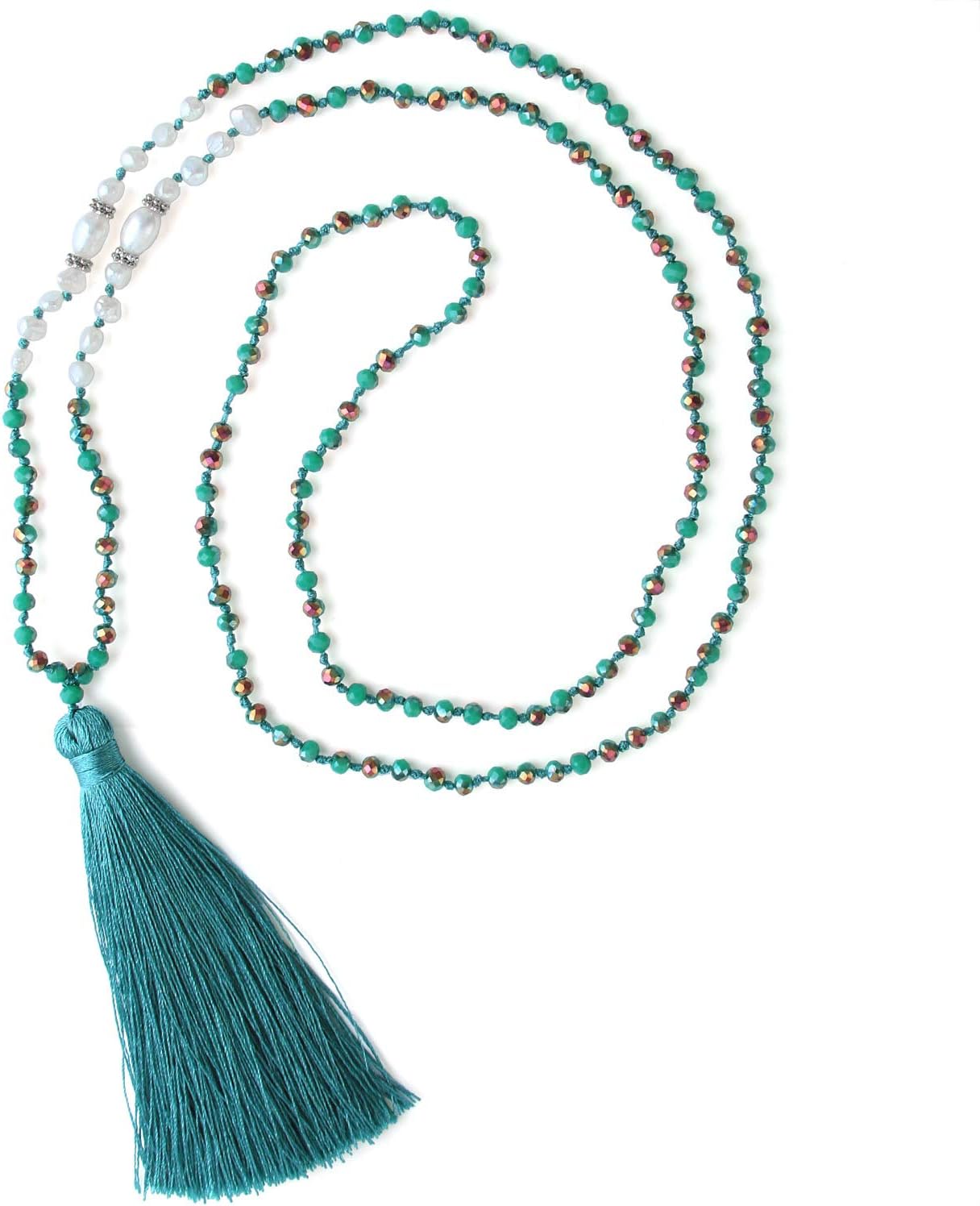 Detalle de C·QUAN CHI Beaded Tassel Necklace, 30–34 Inch