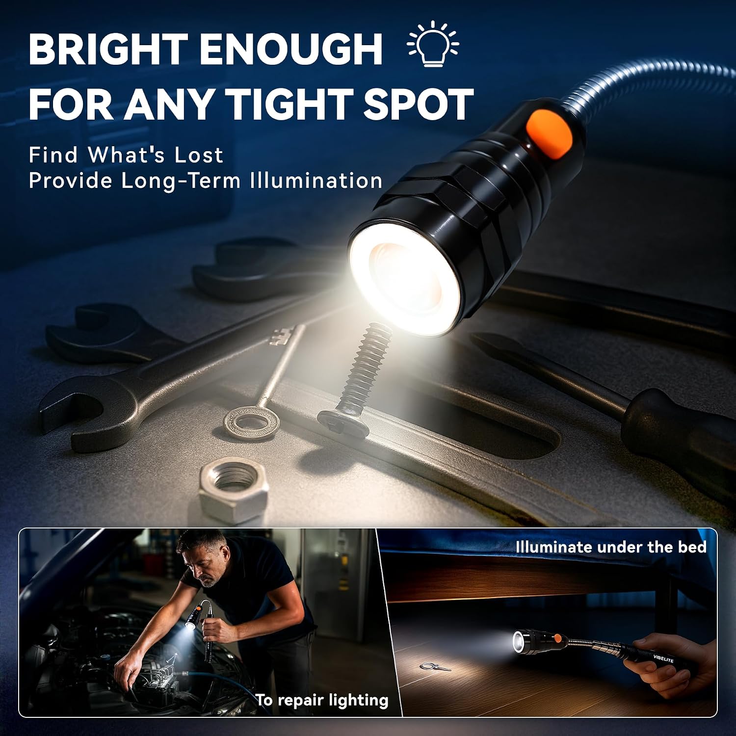 Detalle 1 de VIBELITE Magnetic Flashlight, 22-Inch