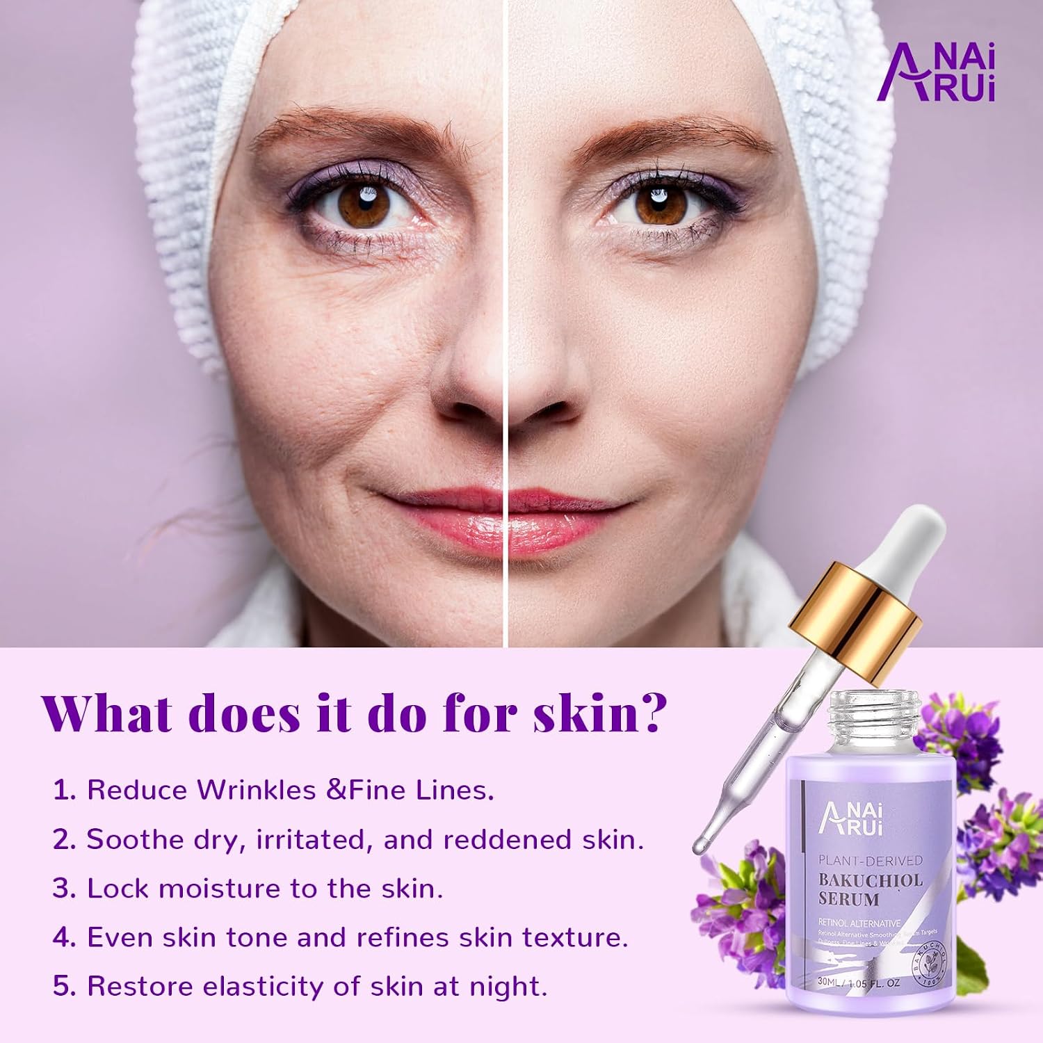 Detalle de Siero viso al bakuchiol 30 ml