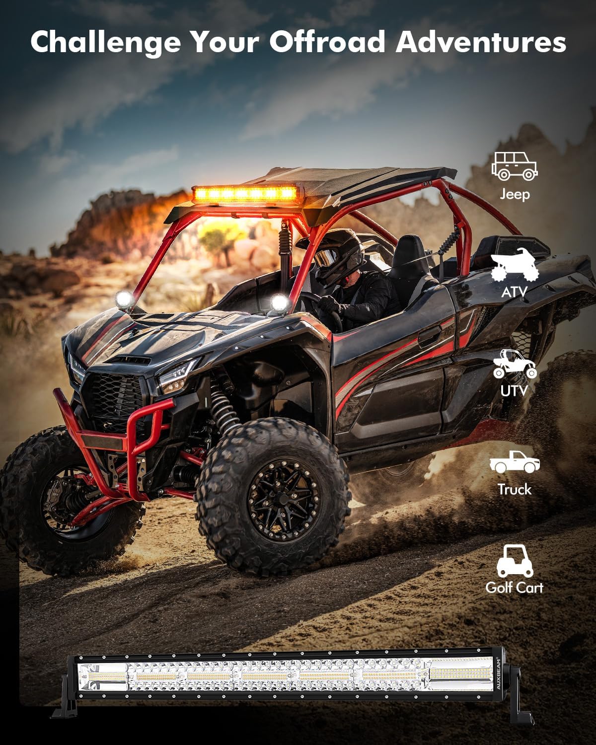 Thumbnail 5 de Auxbeam 30-Inch 180W Dual-Color Light Bar