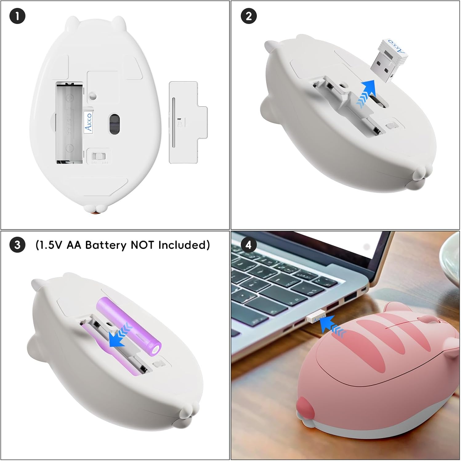 Thumbnail 3 de Akko Cute Wireless Mouse, 3200 DPI