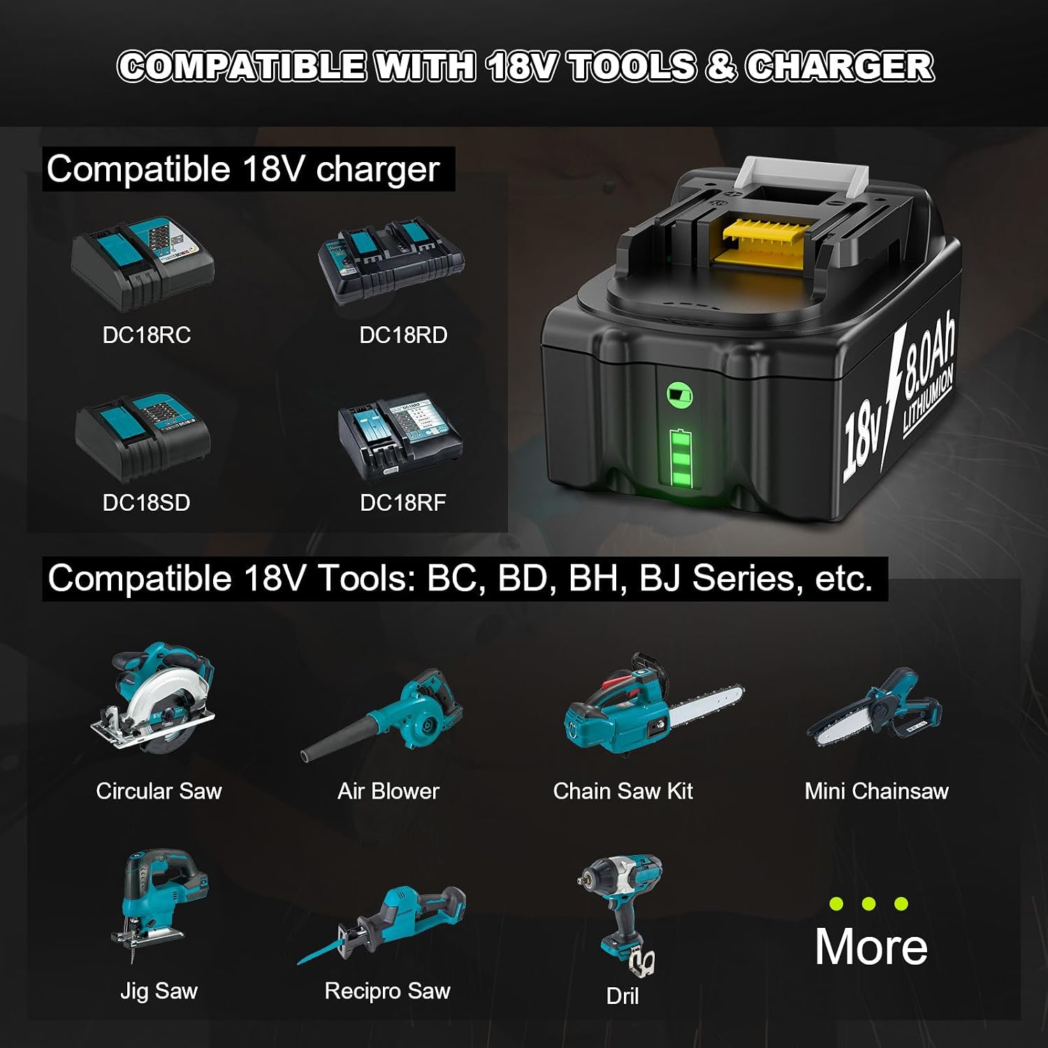 Thumbnail 5 de Makita 18V 8Ah Akku 2er Pack