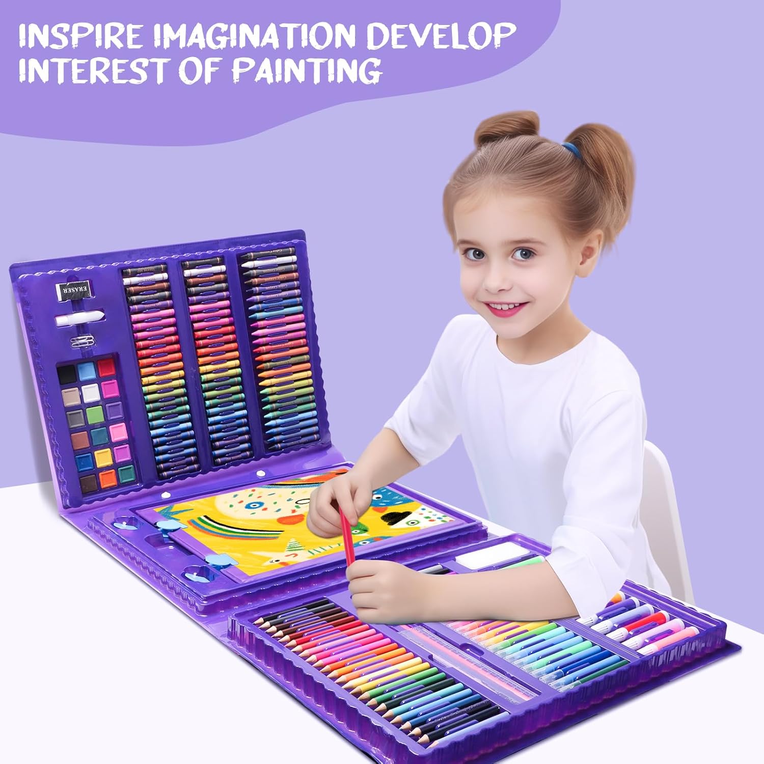 Thumbnail 3 de TCJJ 208 Piezas Maletín Pinturas Niños Sirena