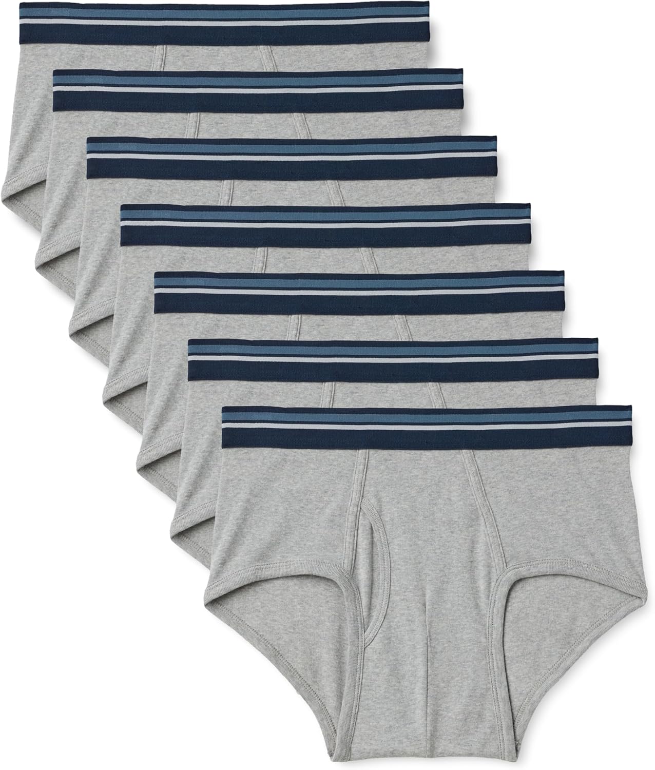 Detalle de Amazon Essentials Men's Cotton Breathable Tag-Free Briefs Underwear, Multipacks