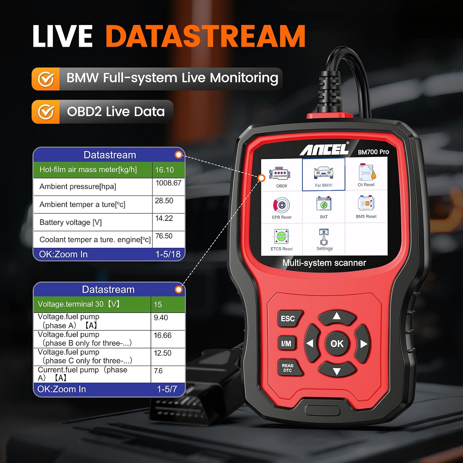 Thumbnail 5 de ANCEL BM700 PRO: Full BMW Diagnostic Scanner with Battery Registration