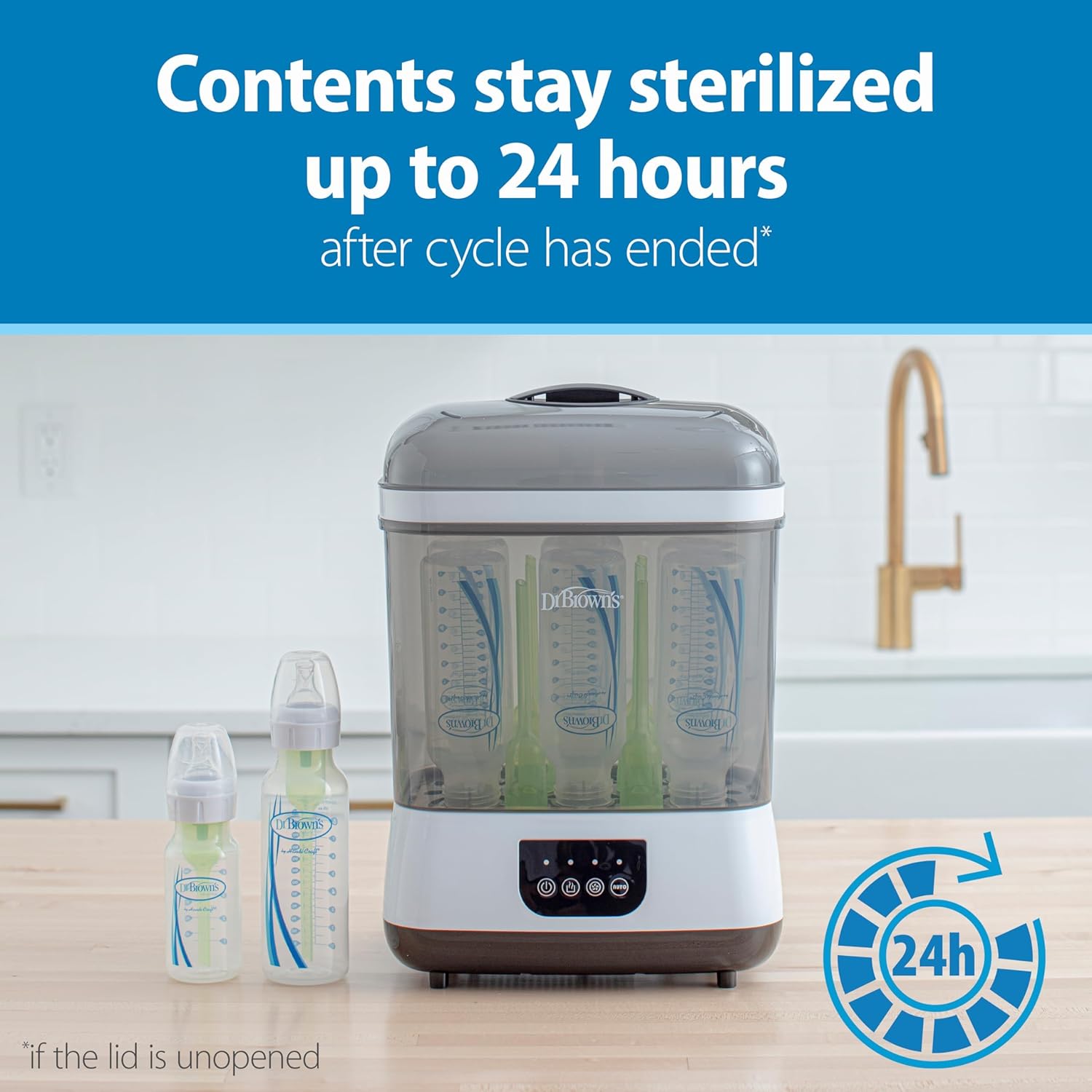 Detalle de Dr. Brown's All-in-One Steriliser and Dryer for Baby Bottles, Parts & Other Newborn Essentials