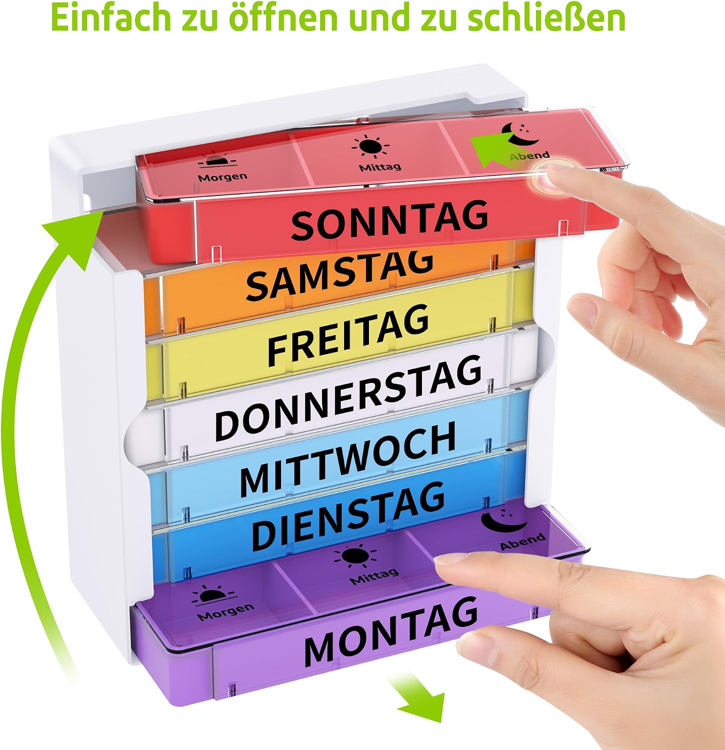 Detalle 2 de Opret 7‑Tage Pillenbox 3 Fächer