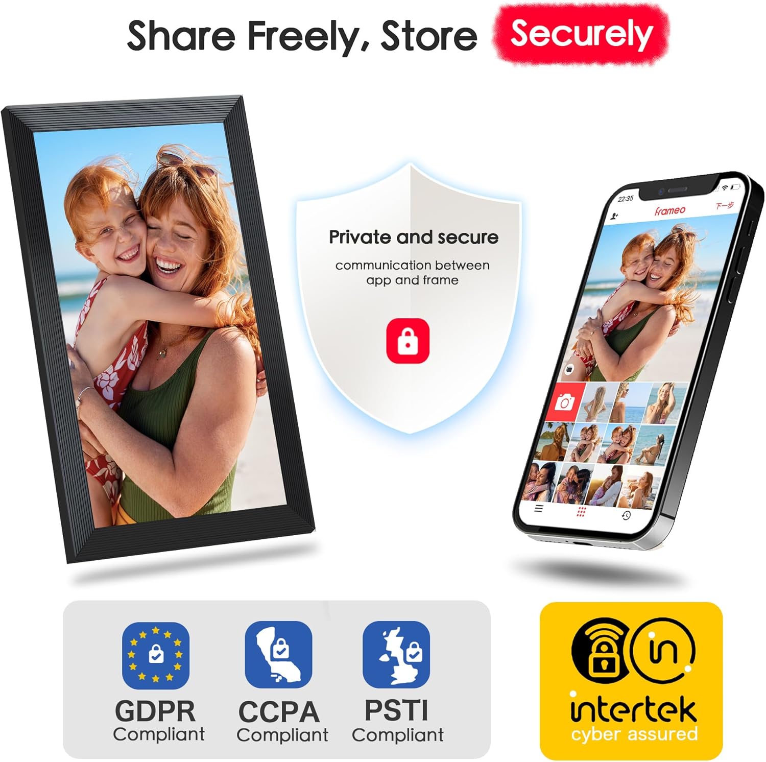 Thumbnail 5 de Frameo 15.6" digital photo frame 32GB