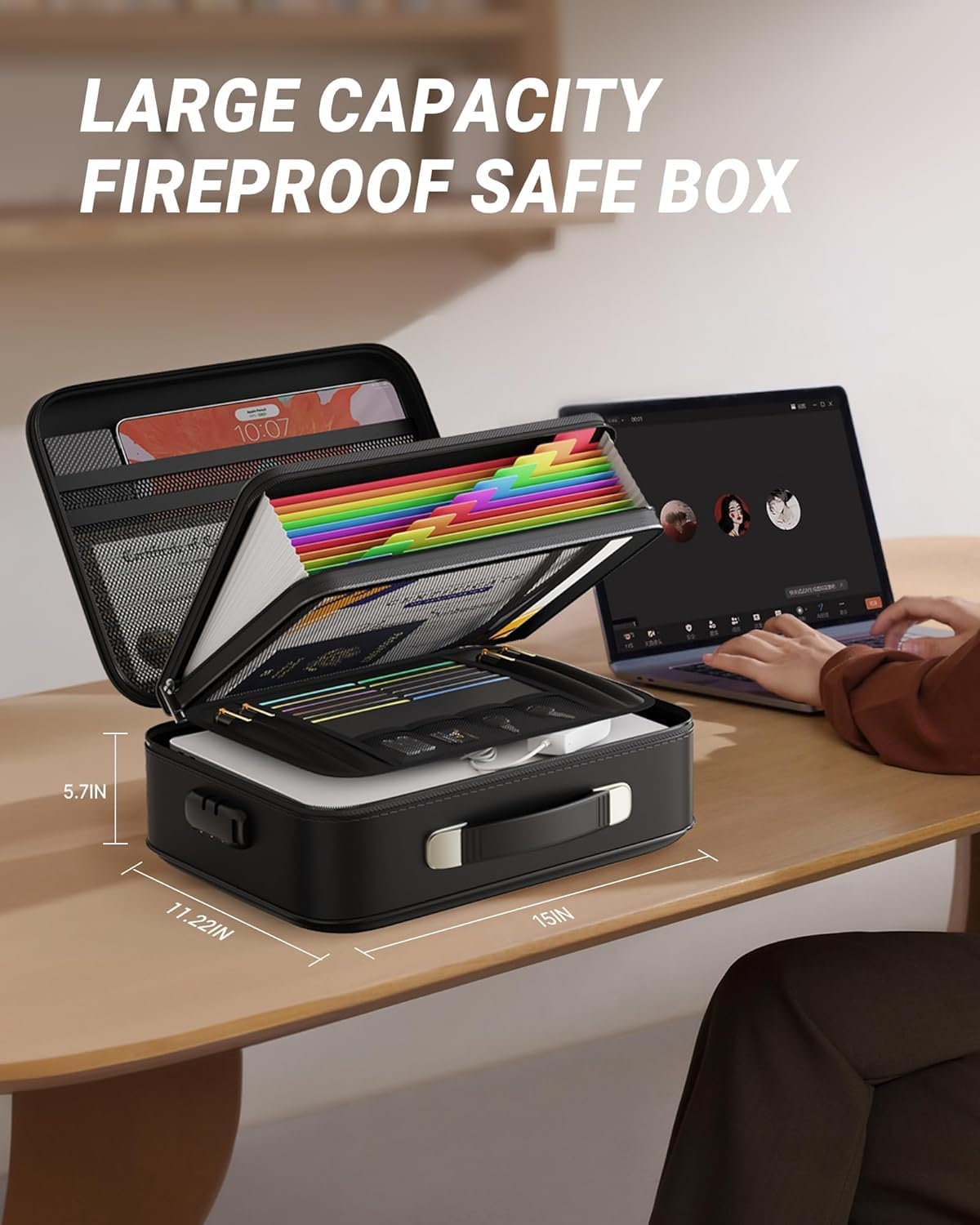 Thumbnail 4 de Oterri Fireproof Document Box 800°C