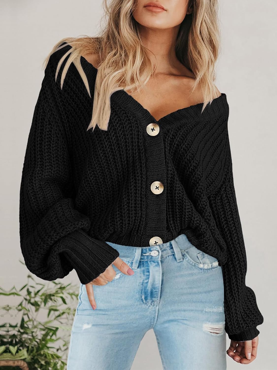 Thumbnail 4 de PRETTYGARDEN Women's Chunky Knit Open Front Cardigan — Loose, Sustainable Comfort