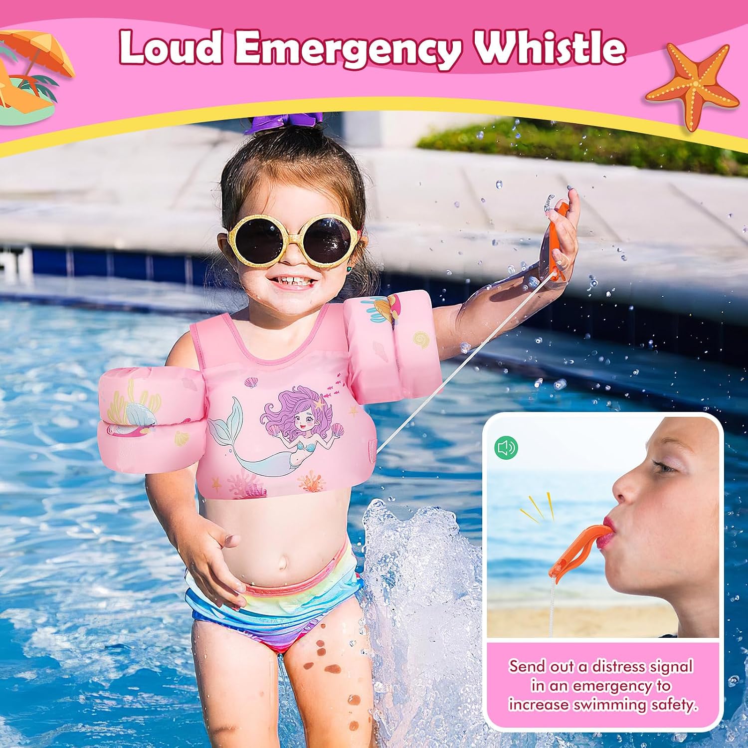 Thumbnail 3 de MoKo Toddler Swim Vest for Kids (13-66 lbs): Safe, Easy, Cartoon Water Wings