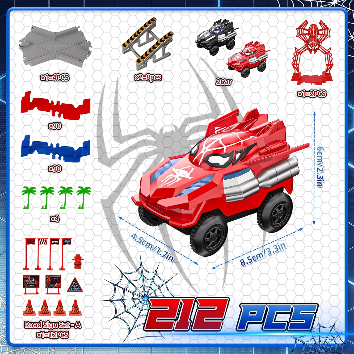 Thumbnail 6 de Spider Construction Race Track Set 212 pcs